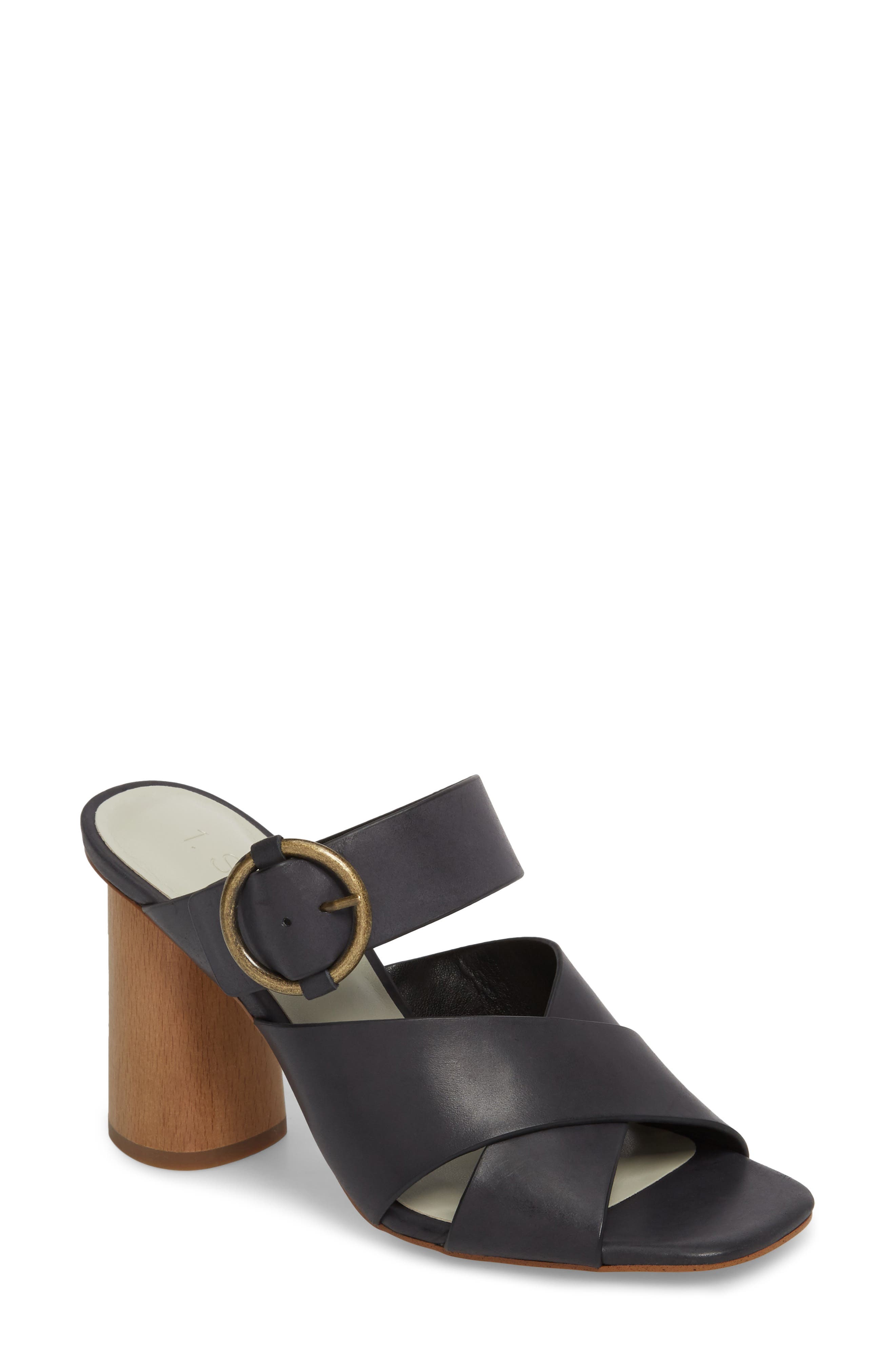 1.state Icendra Flared Heel Mule Sandal, Black