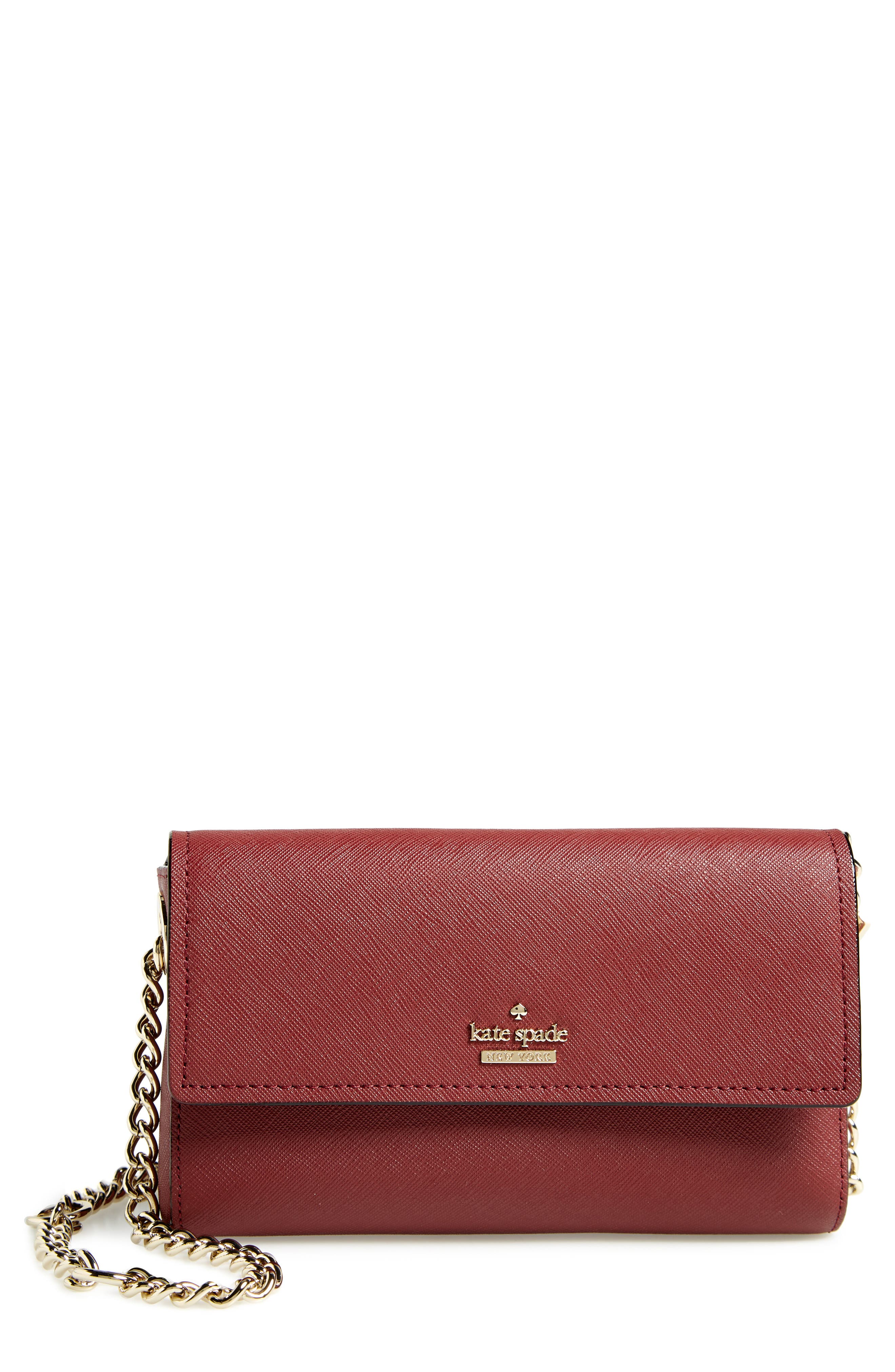 kate spade red wool purse