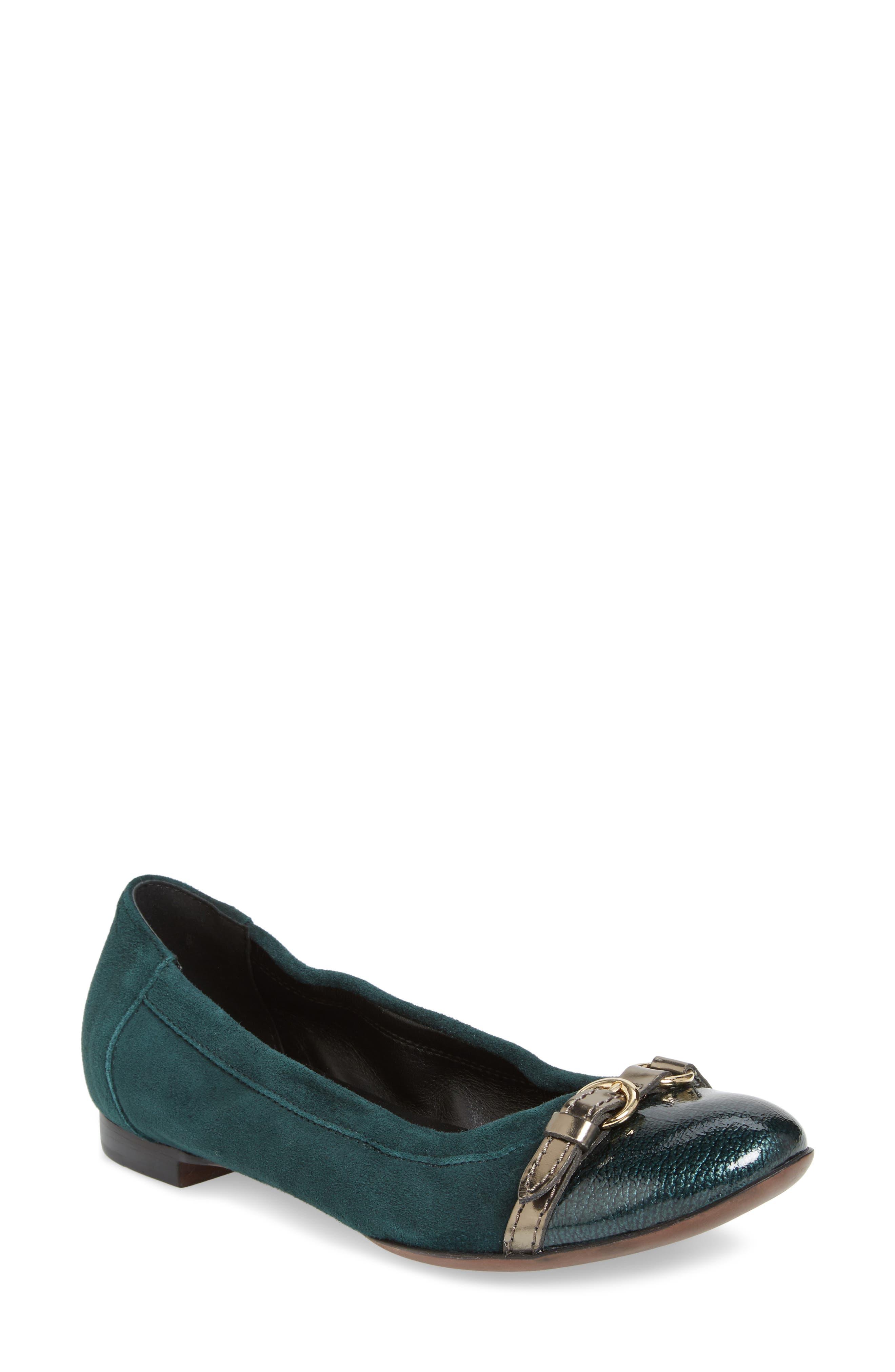 Agl Cap Toe Ballet Flat, Green