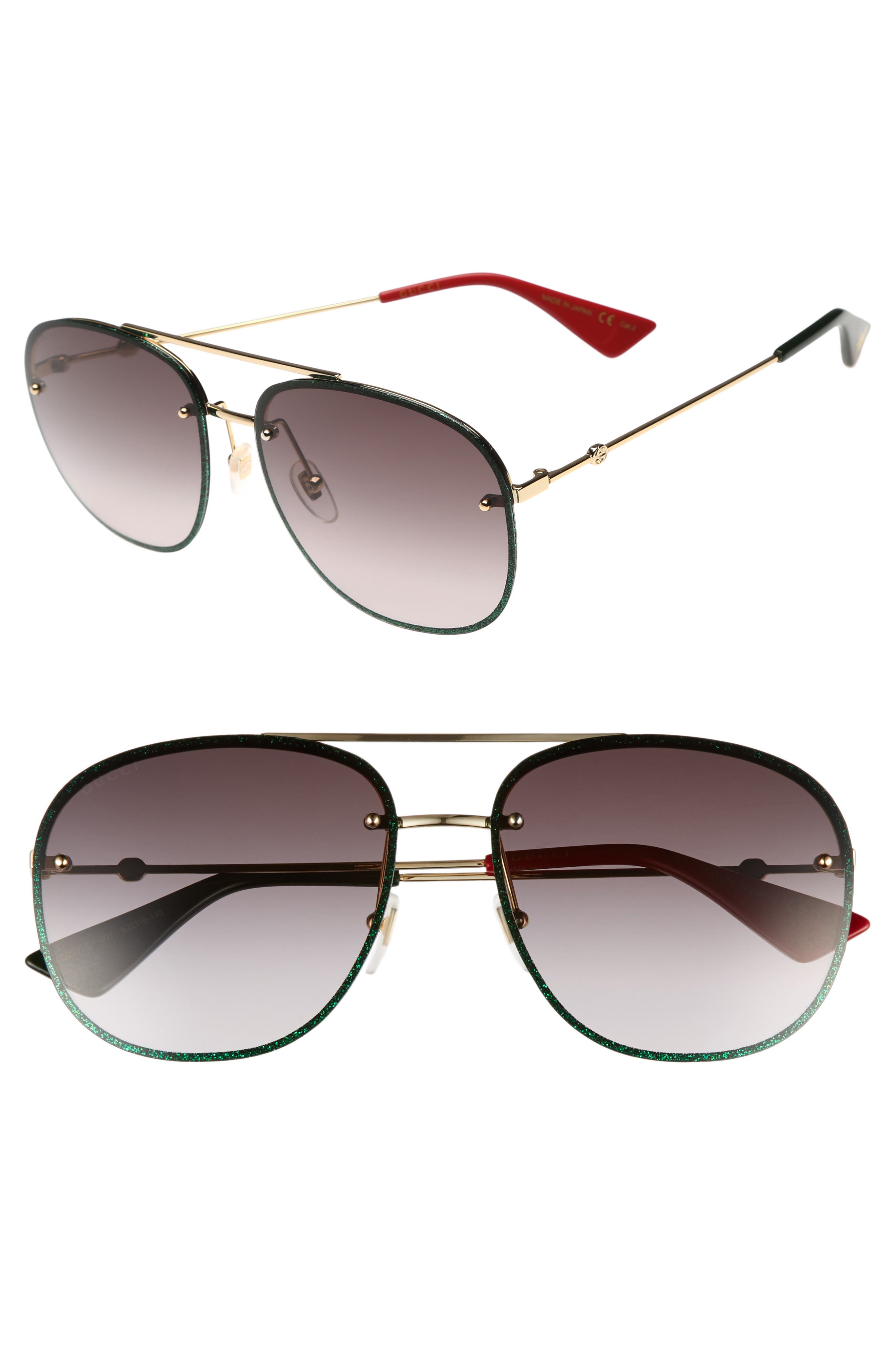 Gucci 62mm Oversize Aviator Sunglasses Nordstrom