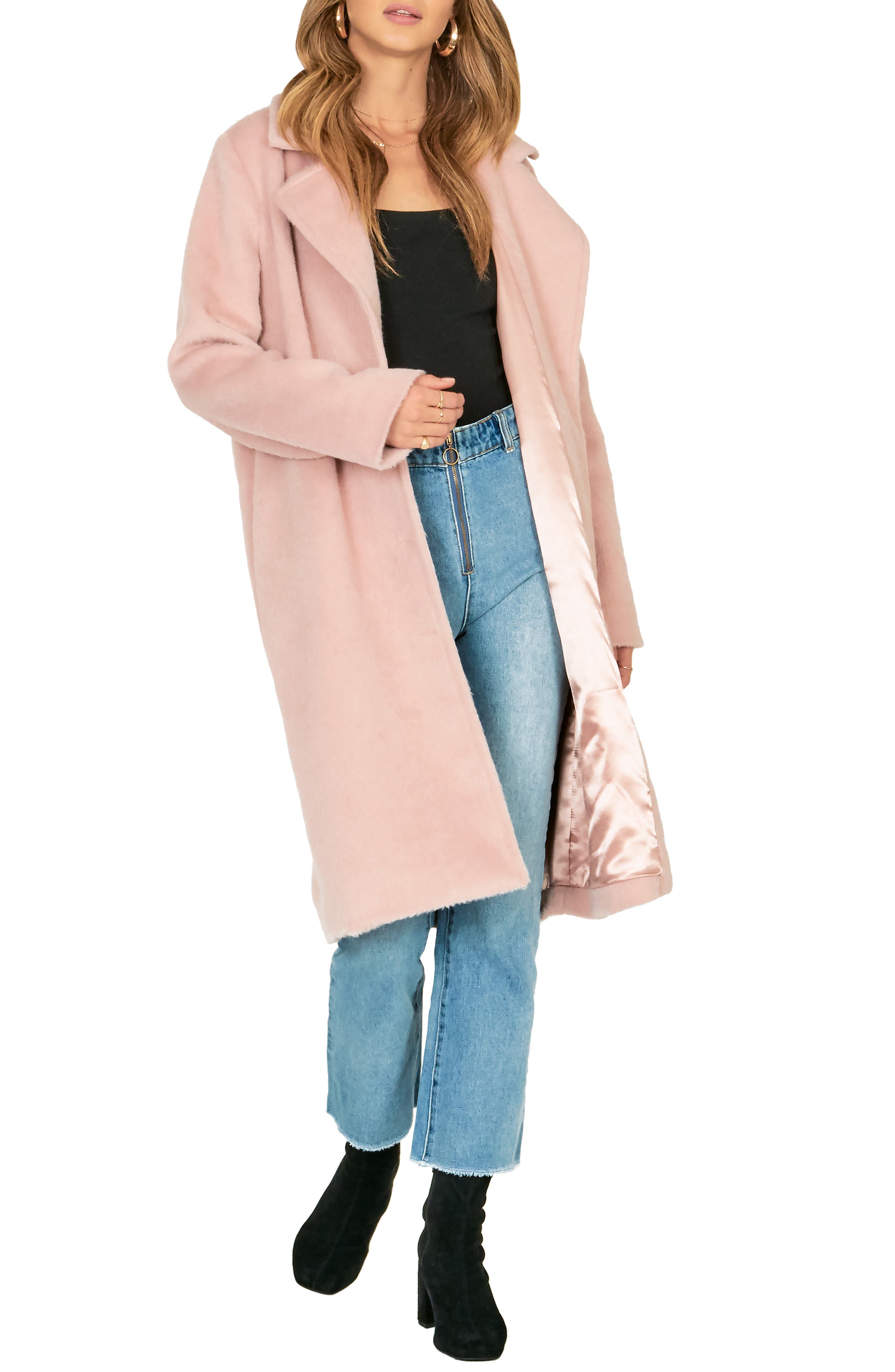 Amuse Society Looking Fab Coat, Pink