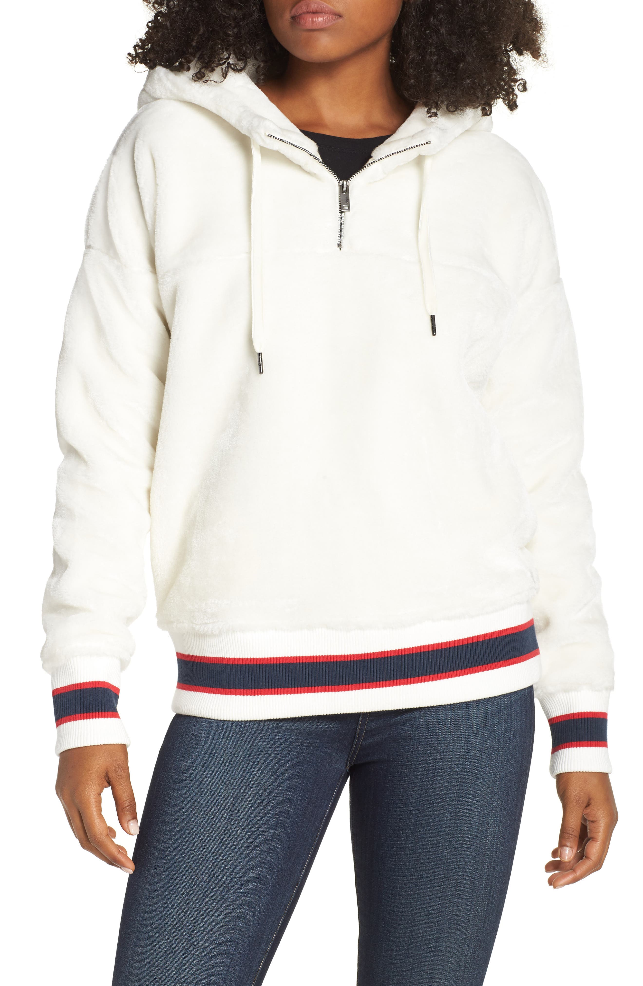 Ugg Kailani High Pile Fleece Hoodie, White