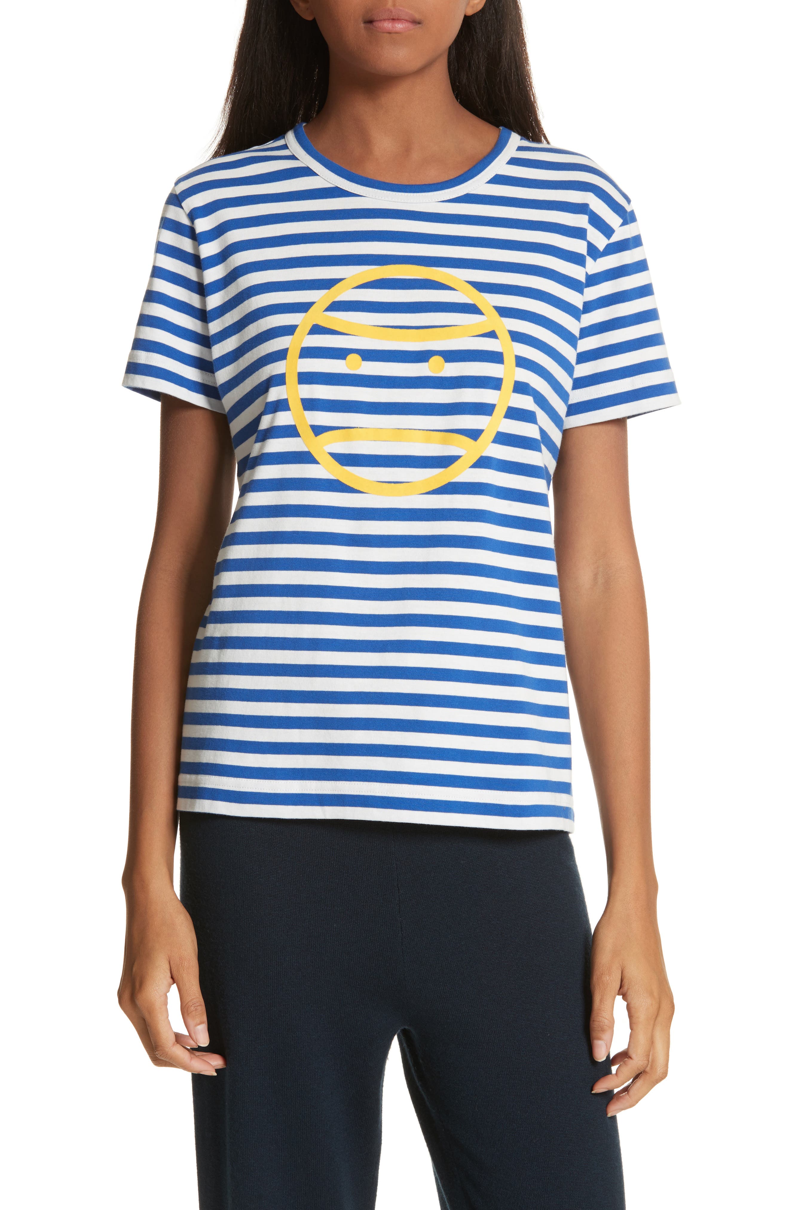 Tory Sport Little Grumps Stripe Tee, Blue