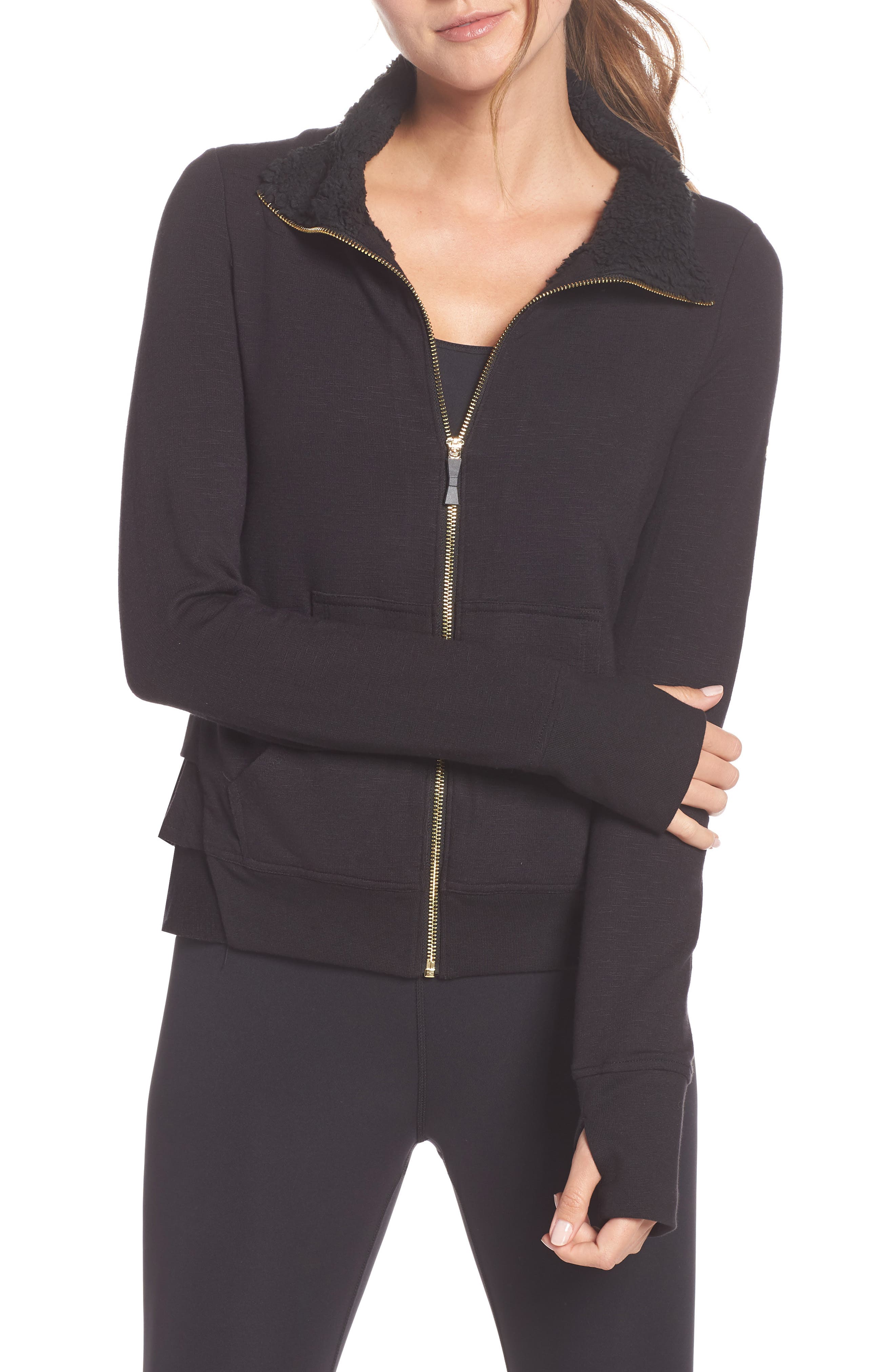 Kate Spade New York Fleece Lined Jacket, Black