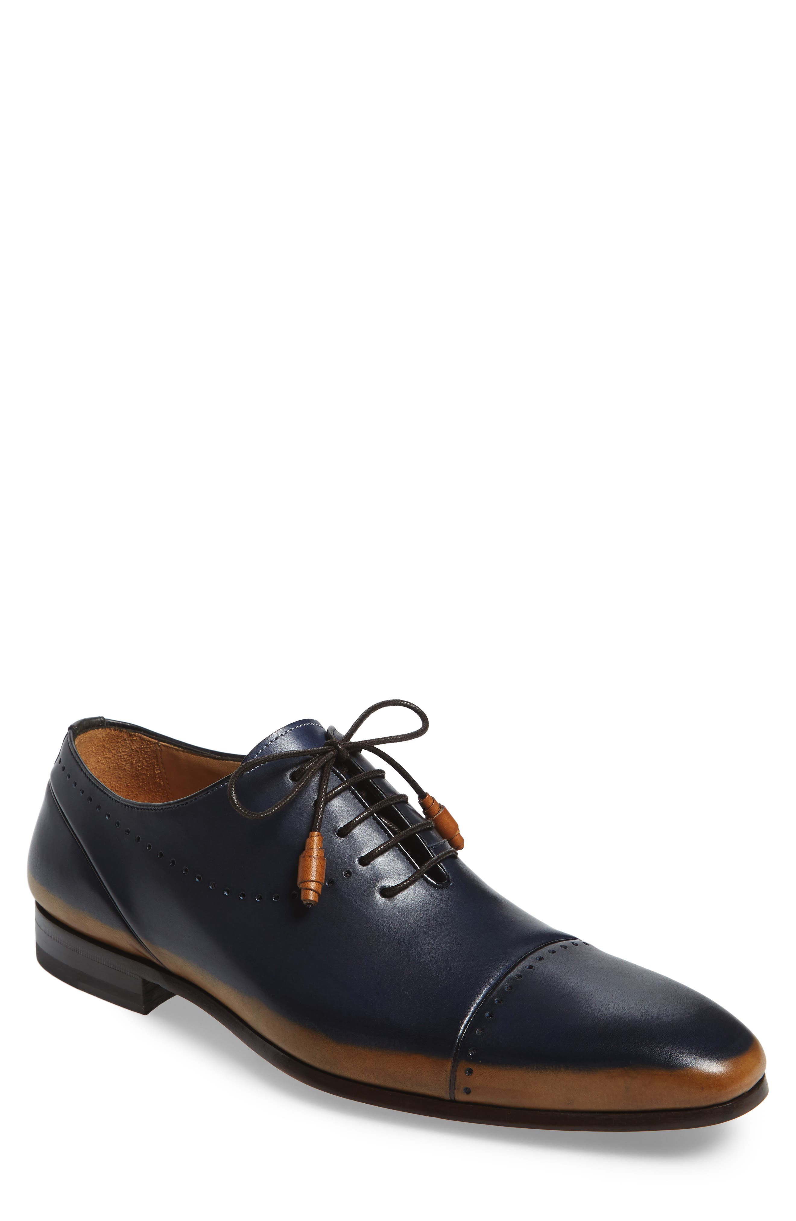 Mezlan Icaro Cap Toe Oxford, Blue