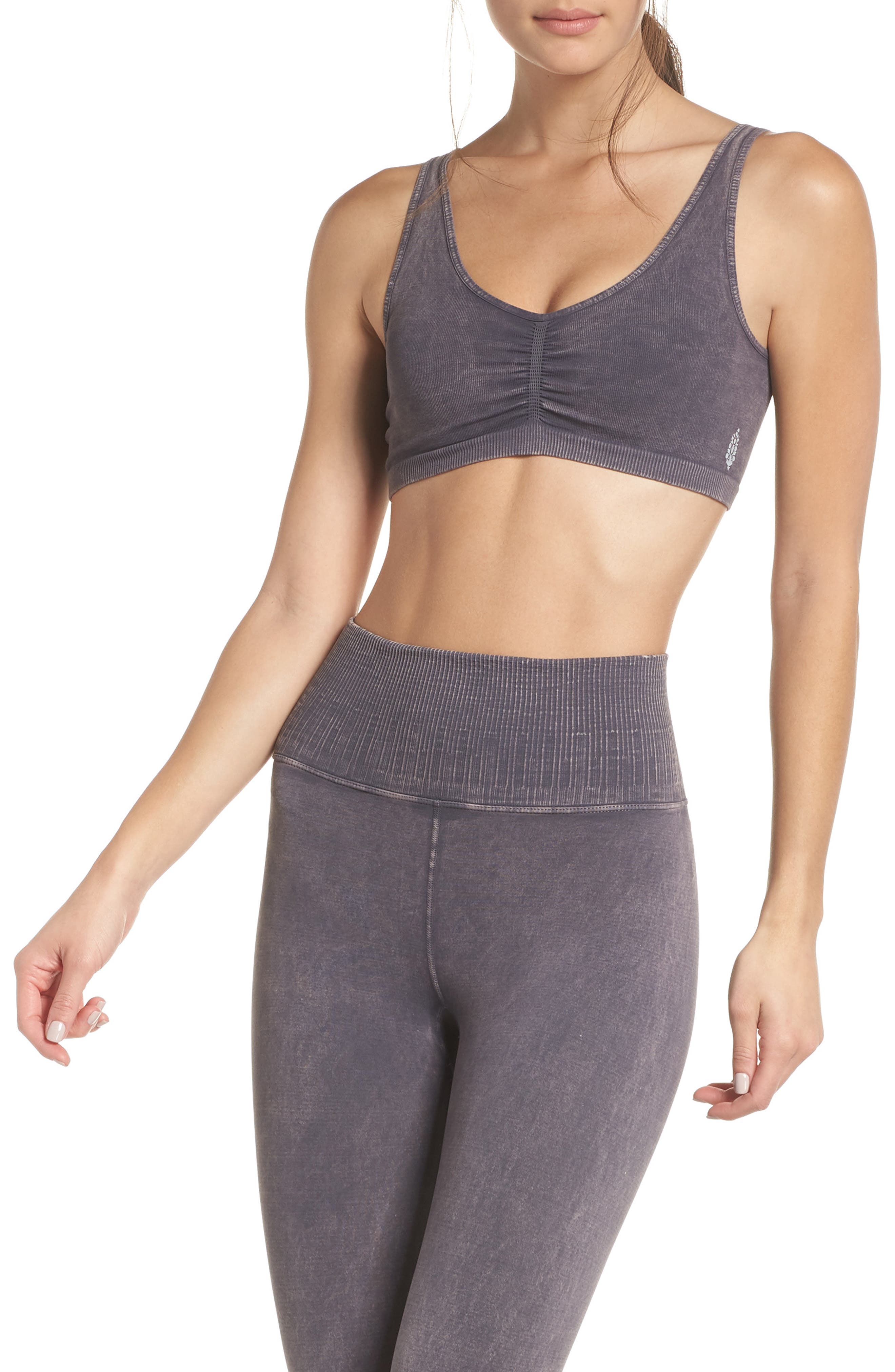 Free People Movement Washed Shanti Strappy Back Sports Bra