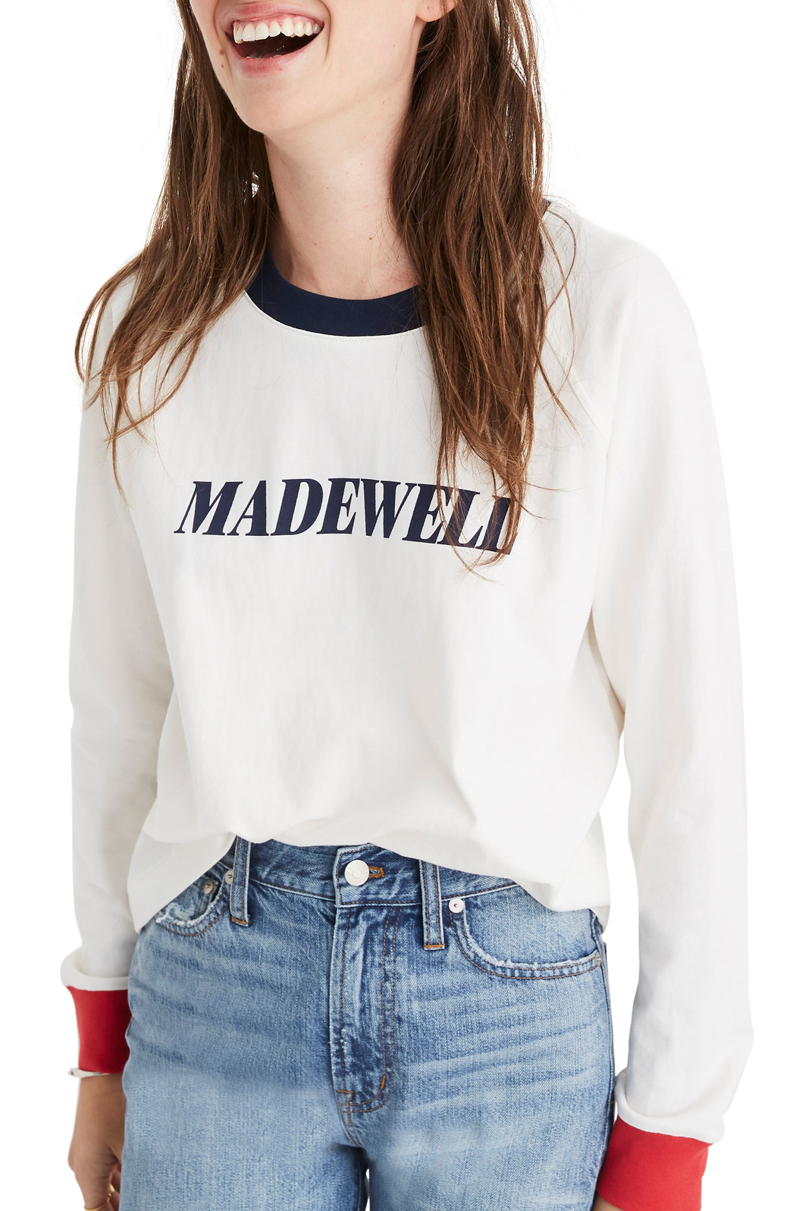 Madewell Logo Raglan Tee, White