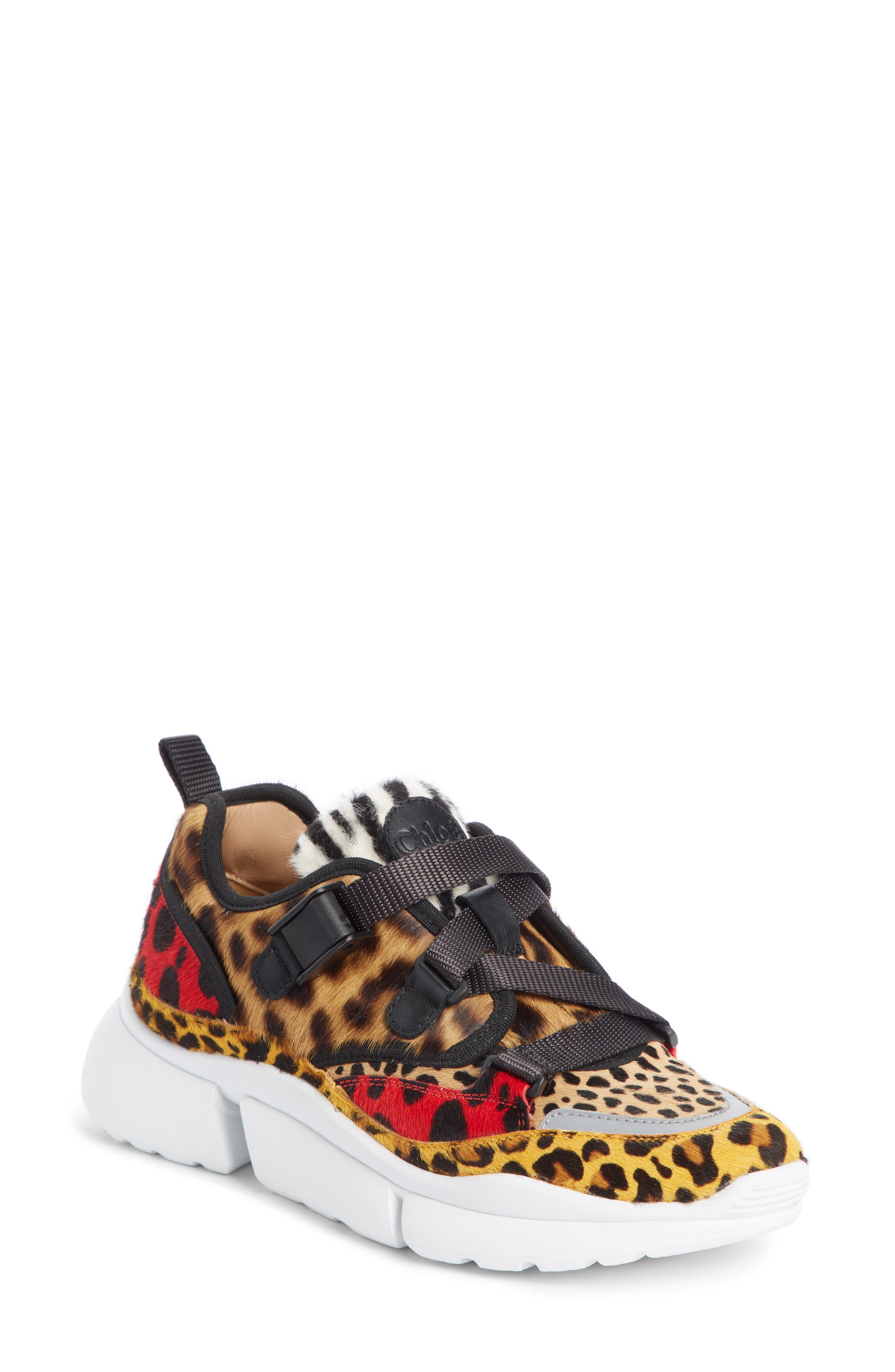 Chloe Sonnie Genuine Calf Hair Sneaker