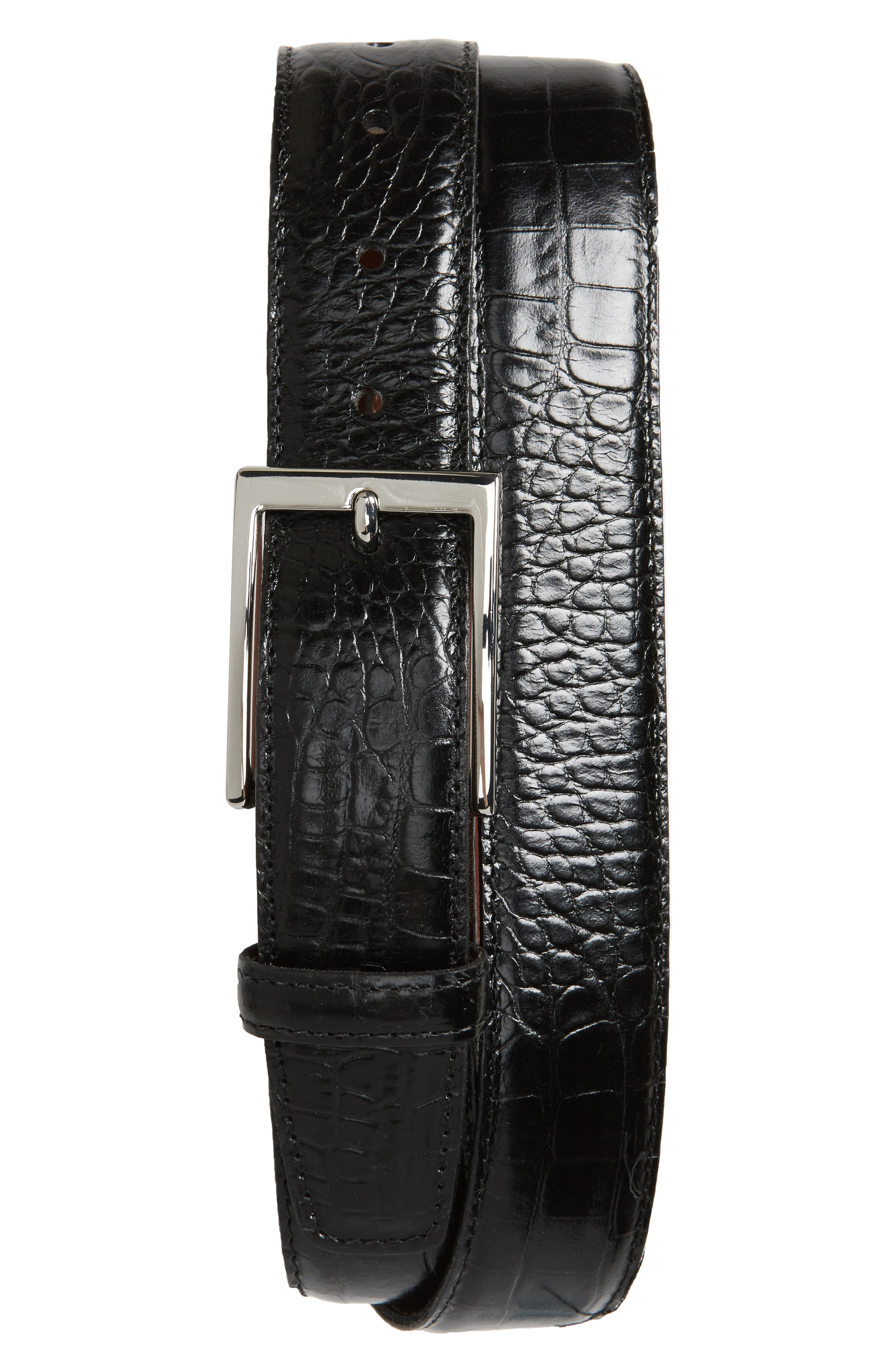 Torino Belts Gator Grain Embossed Leather Belt
