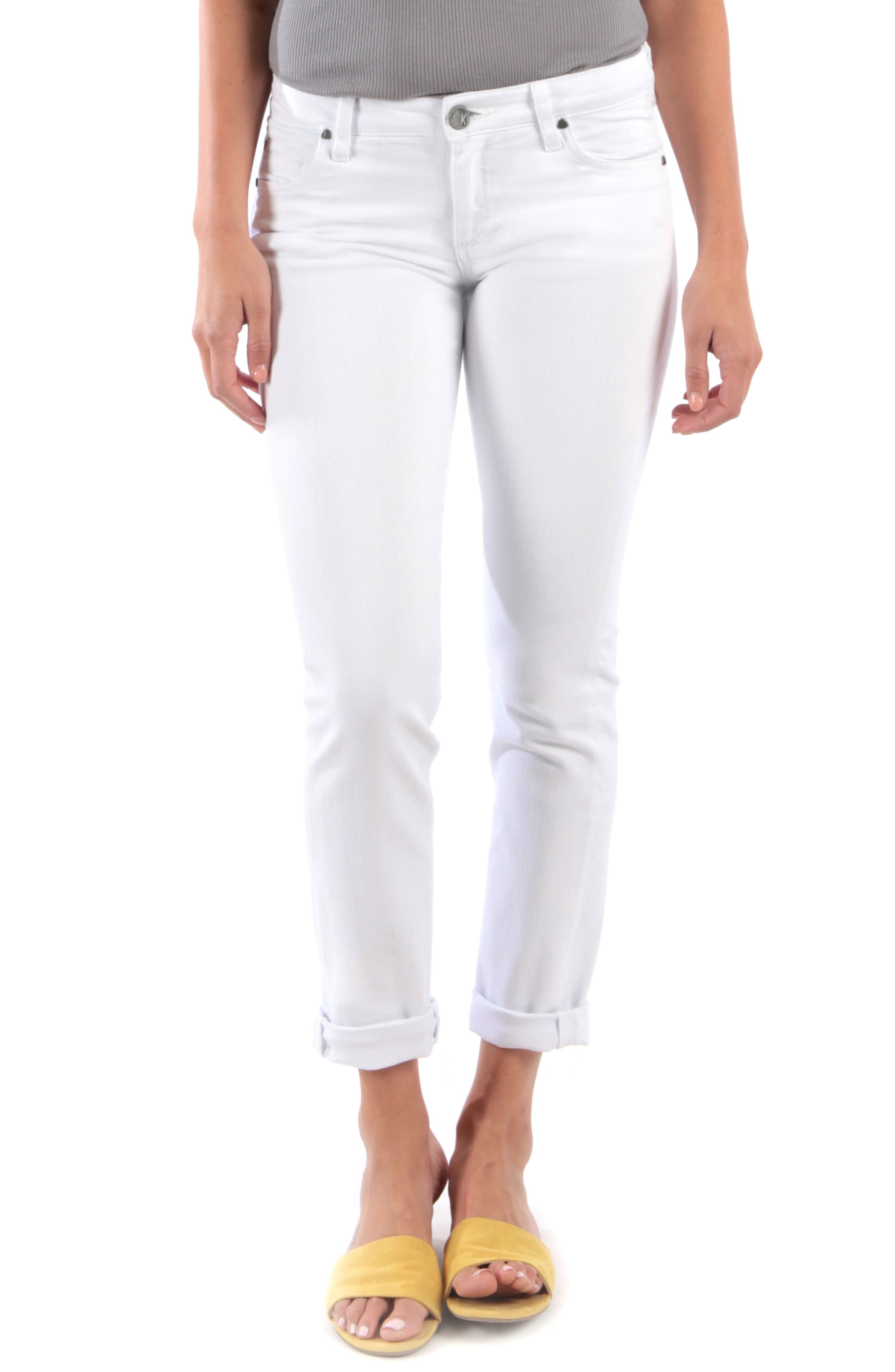 Kut From The Kloth Catherine Boyfriend Jeans, White