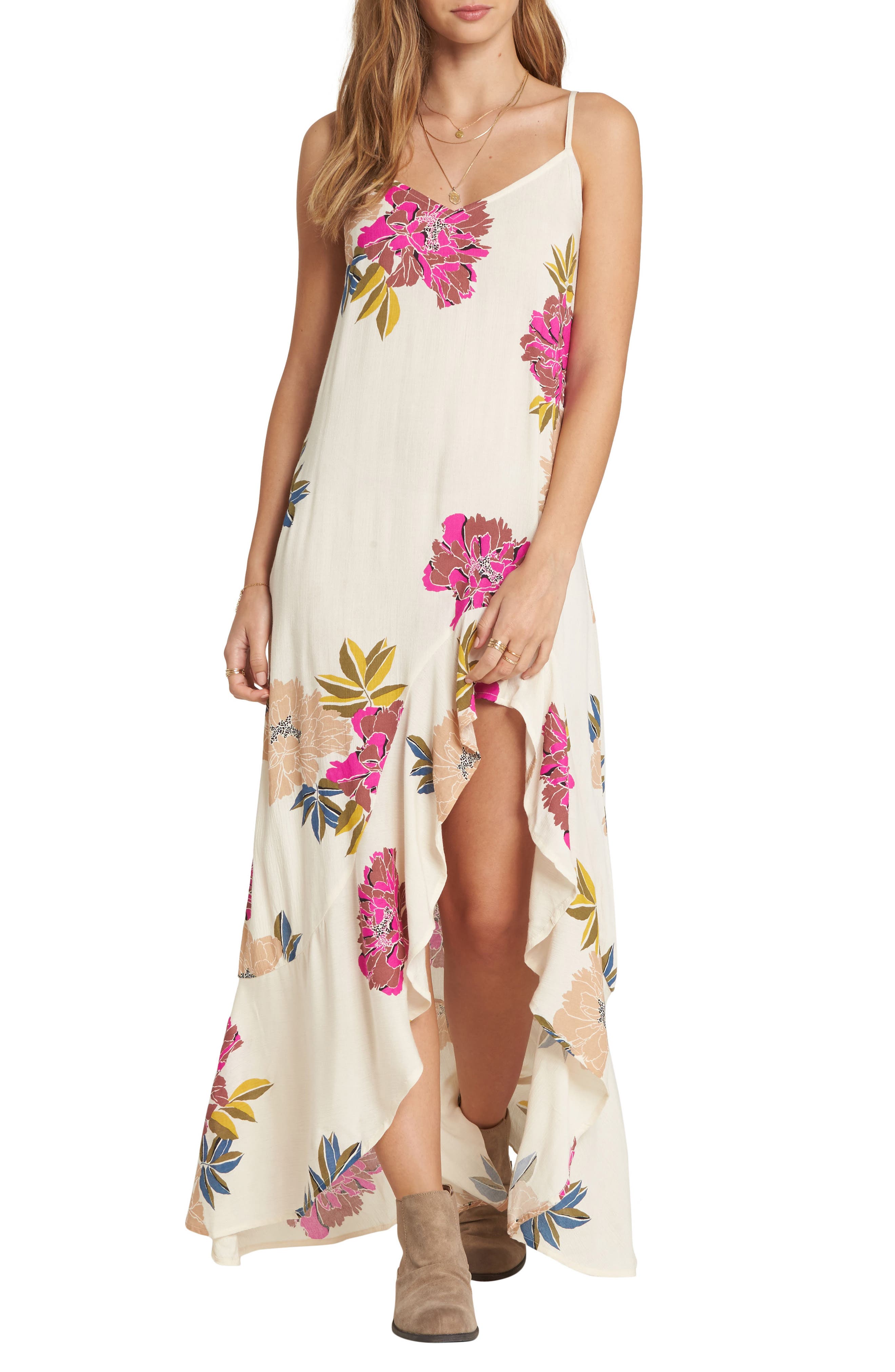 Billabong Kick It Up Maxi Dress, Ivory