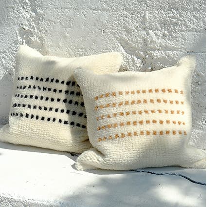 Two fleece accent pillows.