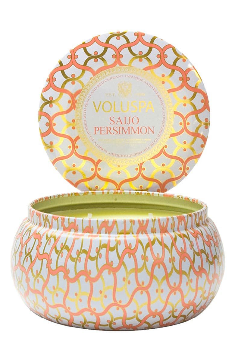 Voluspa Maison Blanc Saijo Persimmon Metallo 2 Wick Candle Maison Blanc Saijo Persimmon Metallo 2 Wick Candle