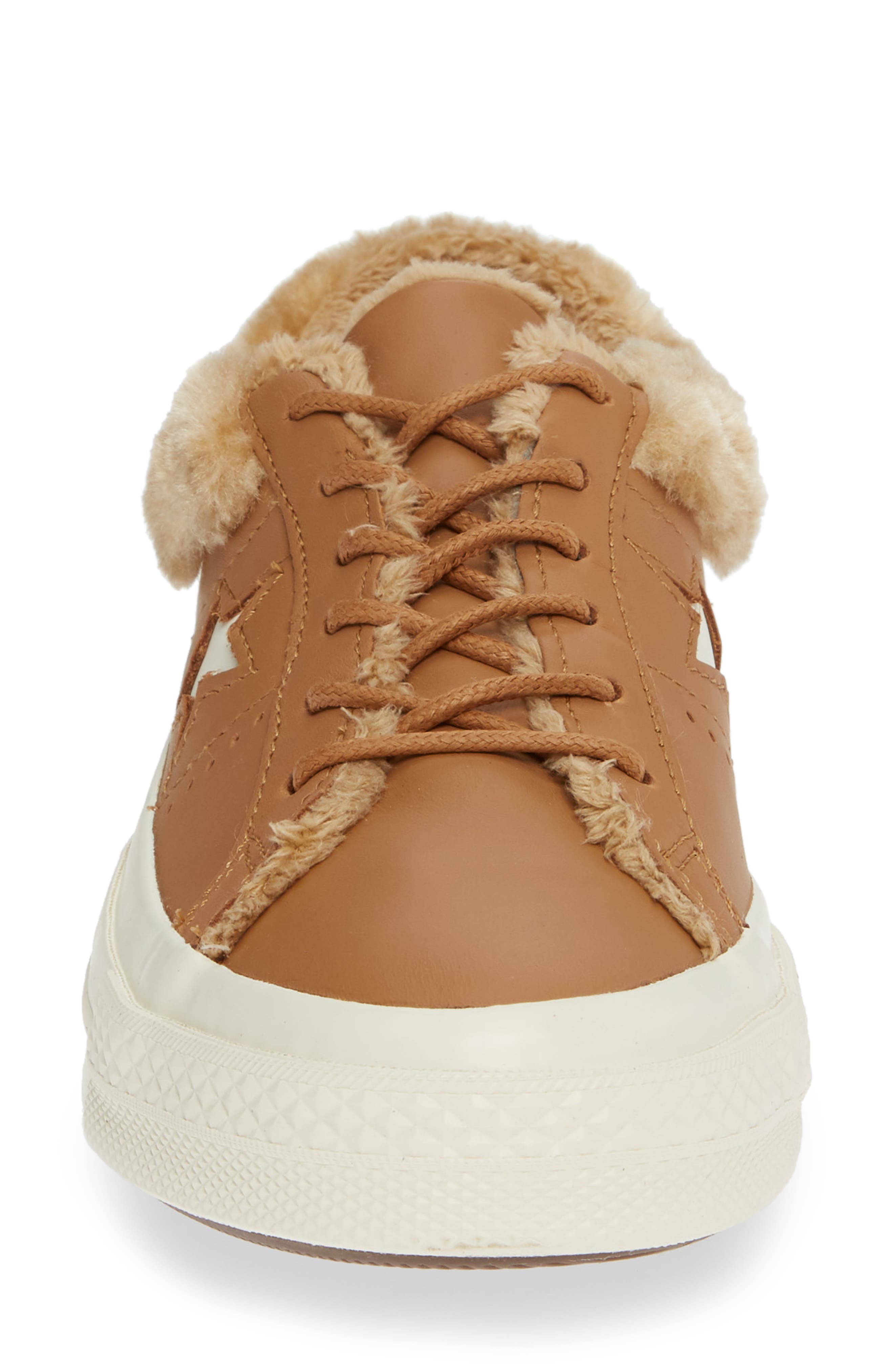 converse one star faux fur