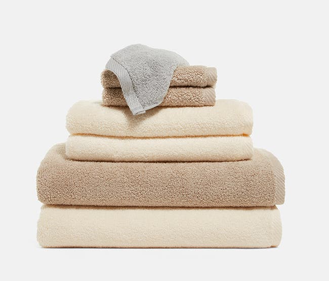 A stack of bath towels.