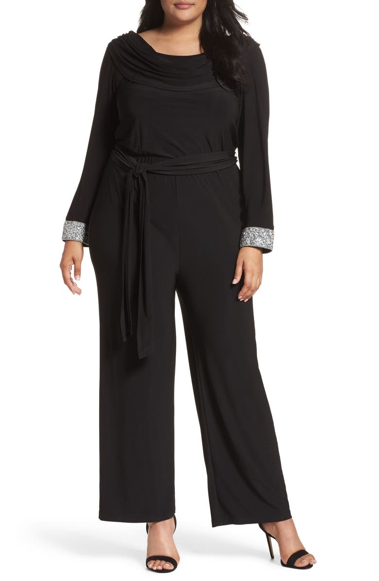 Marina Embellished Cowl Back Jumpsuit (Plus Size) | Nordstrom