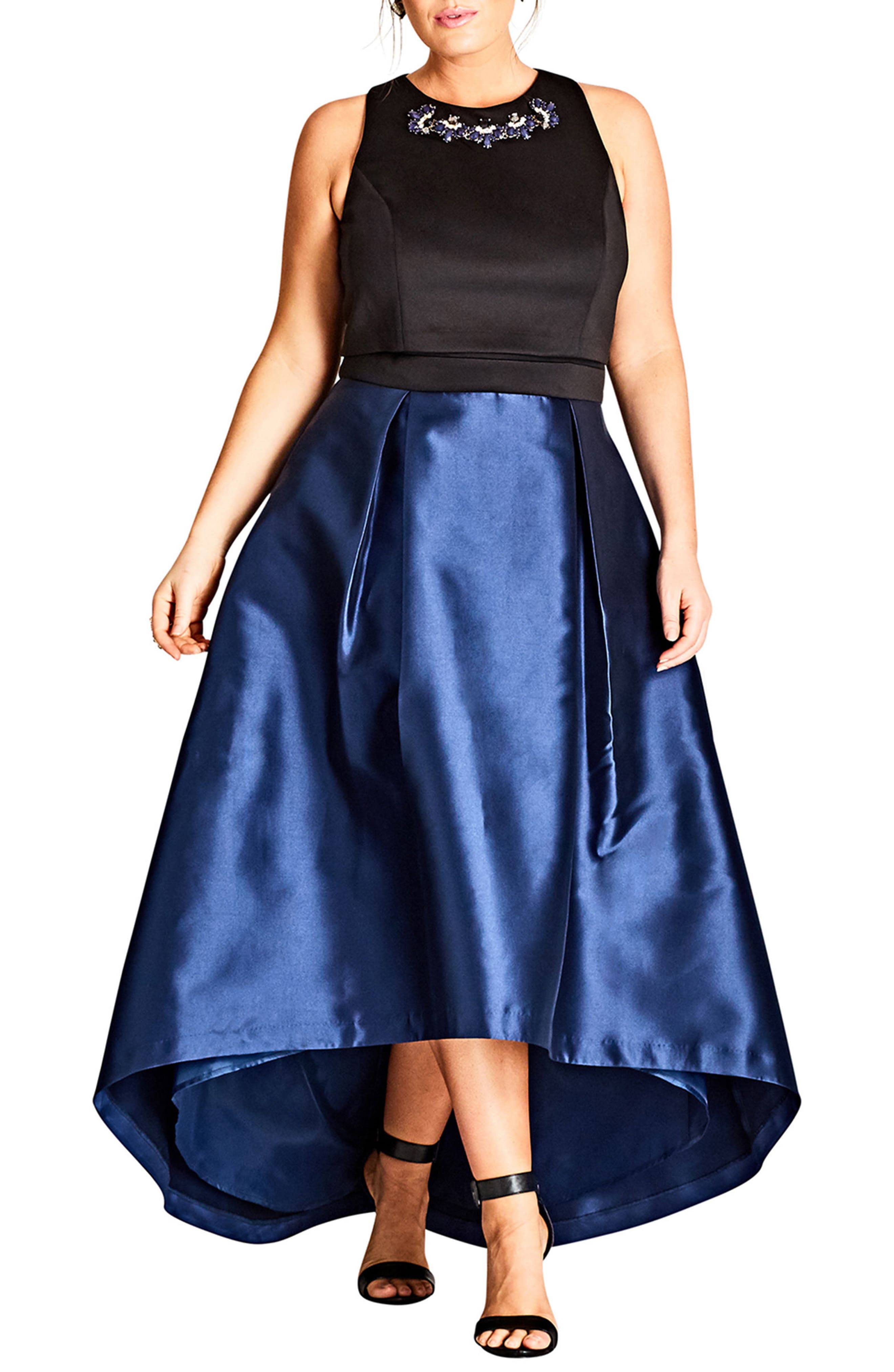 Plus Size City Chic Regal Me Charmeuse Ballgown