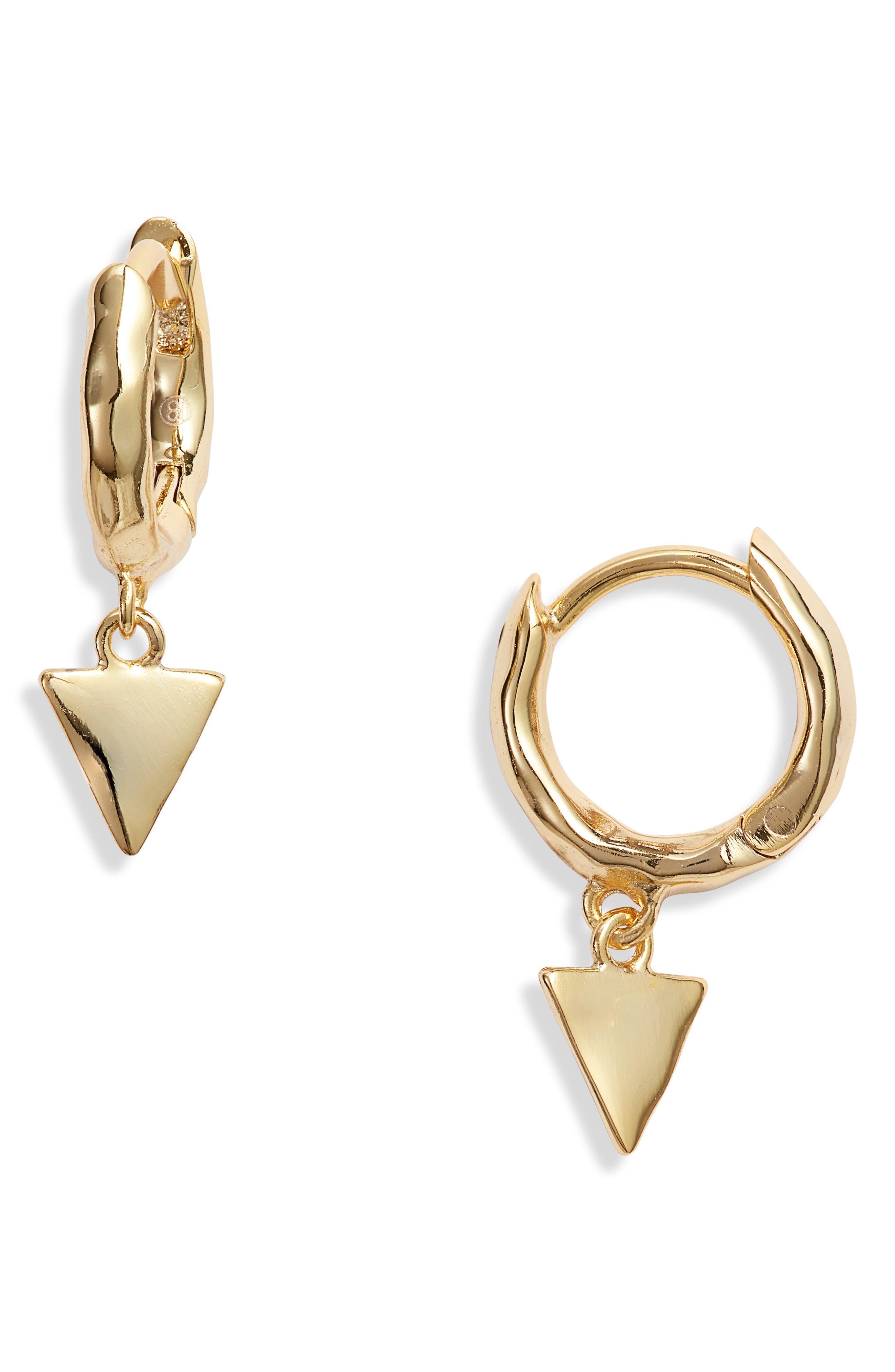 Gorjana Accessories LUCA TRIANGLE HUGGIE HOOP EARRINGS
