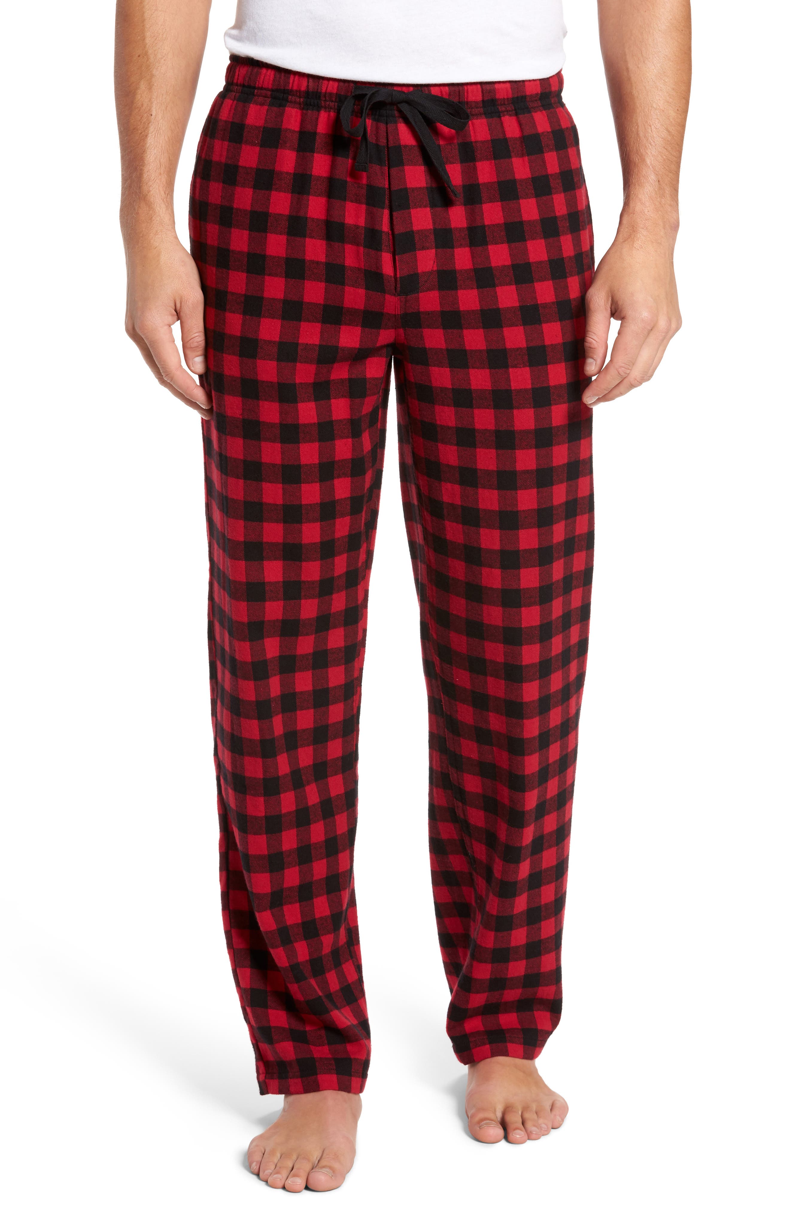 Nordstrom Shop Flannel Pajama Pants, Red