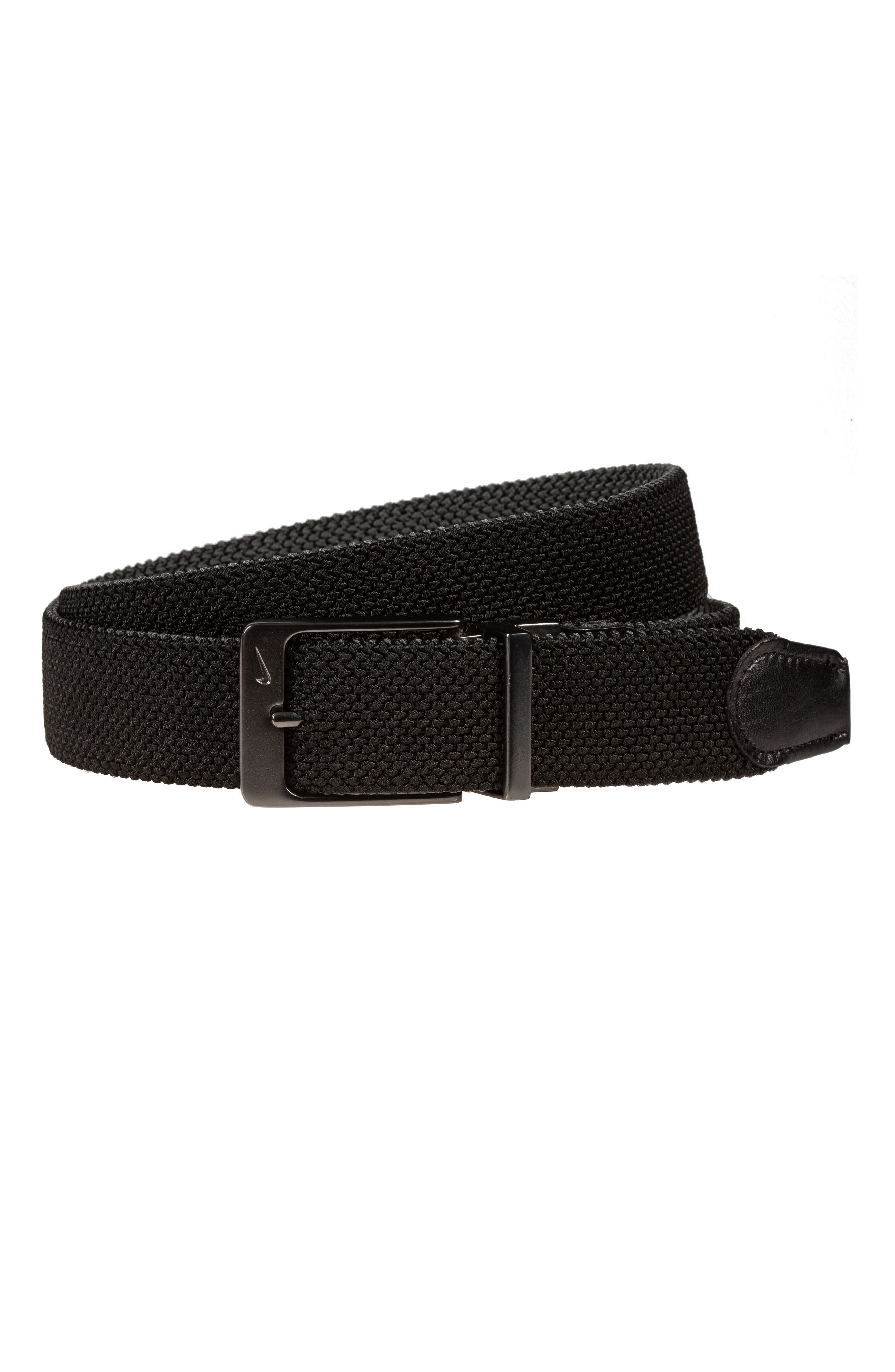 Nike Reversible G-Flex Woven Belt, Blackdark