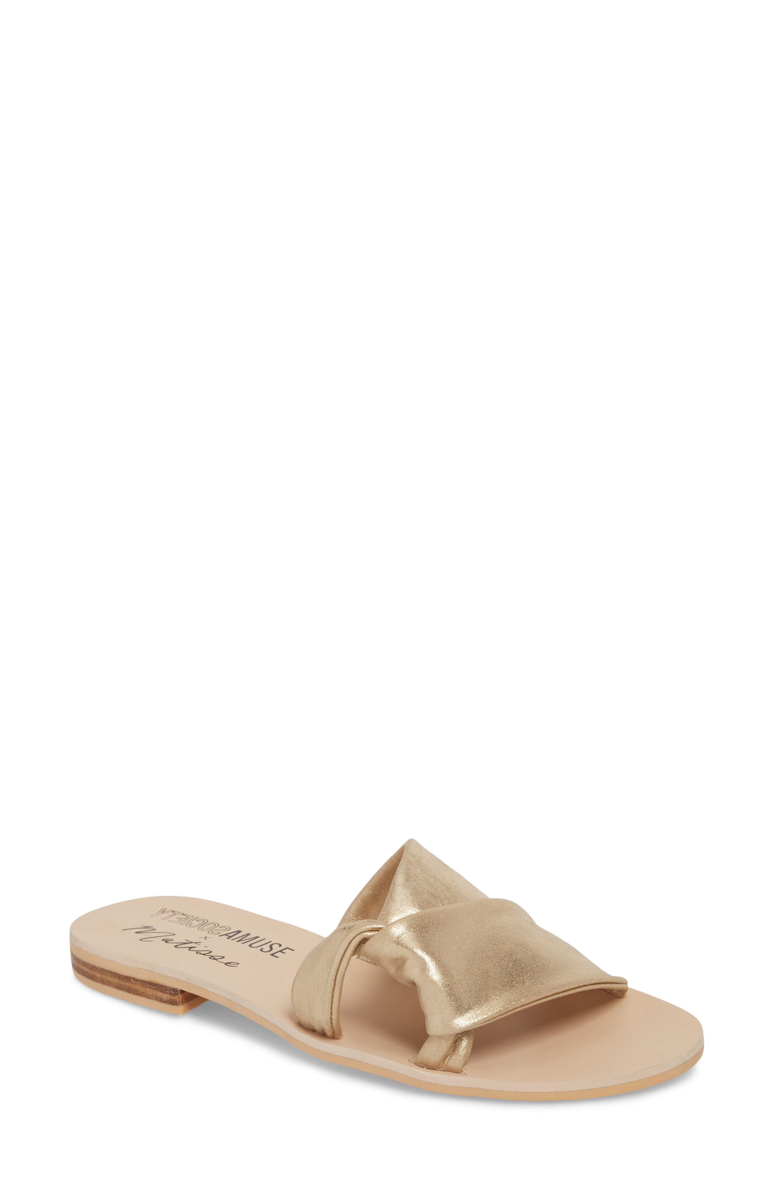 Amuse Society X Matisse Capri Slide Sandal, Metallic