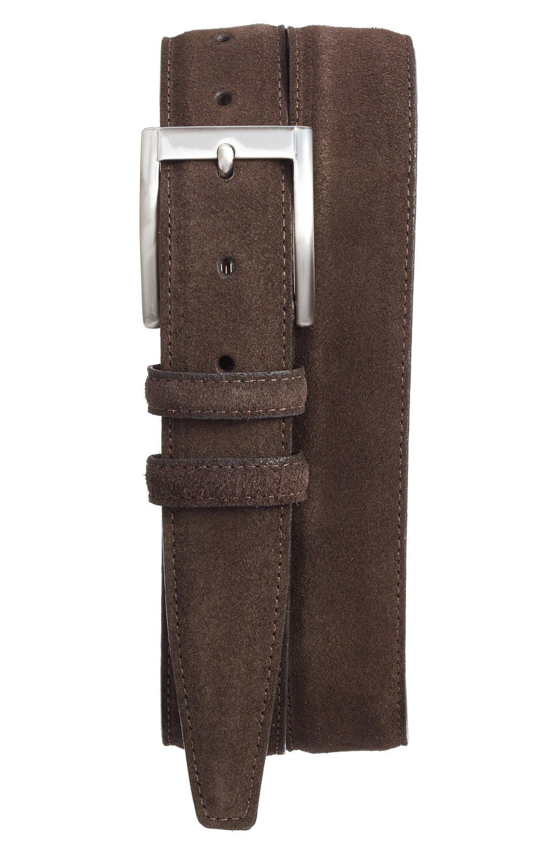 Torino Belts Suede Belt, Espresso