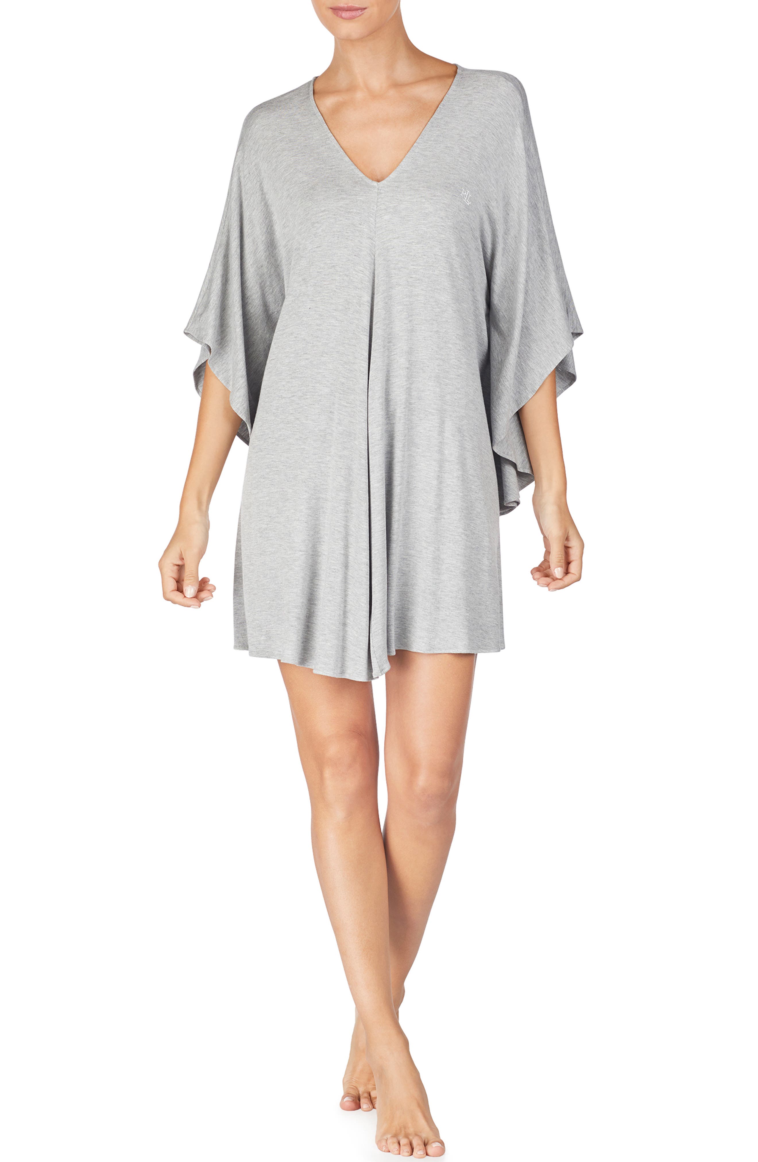 Lauren Ralph Lauren Caftan Nightgown, Grey