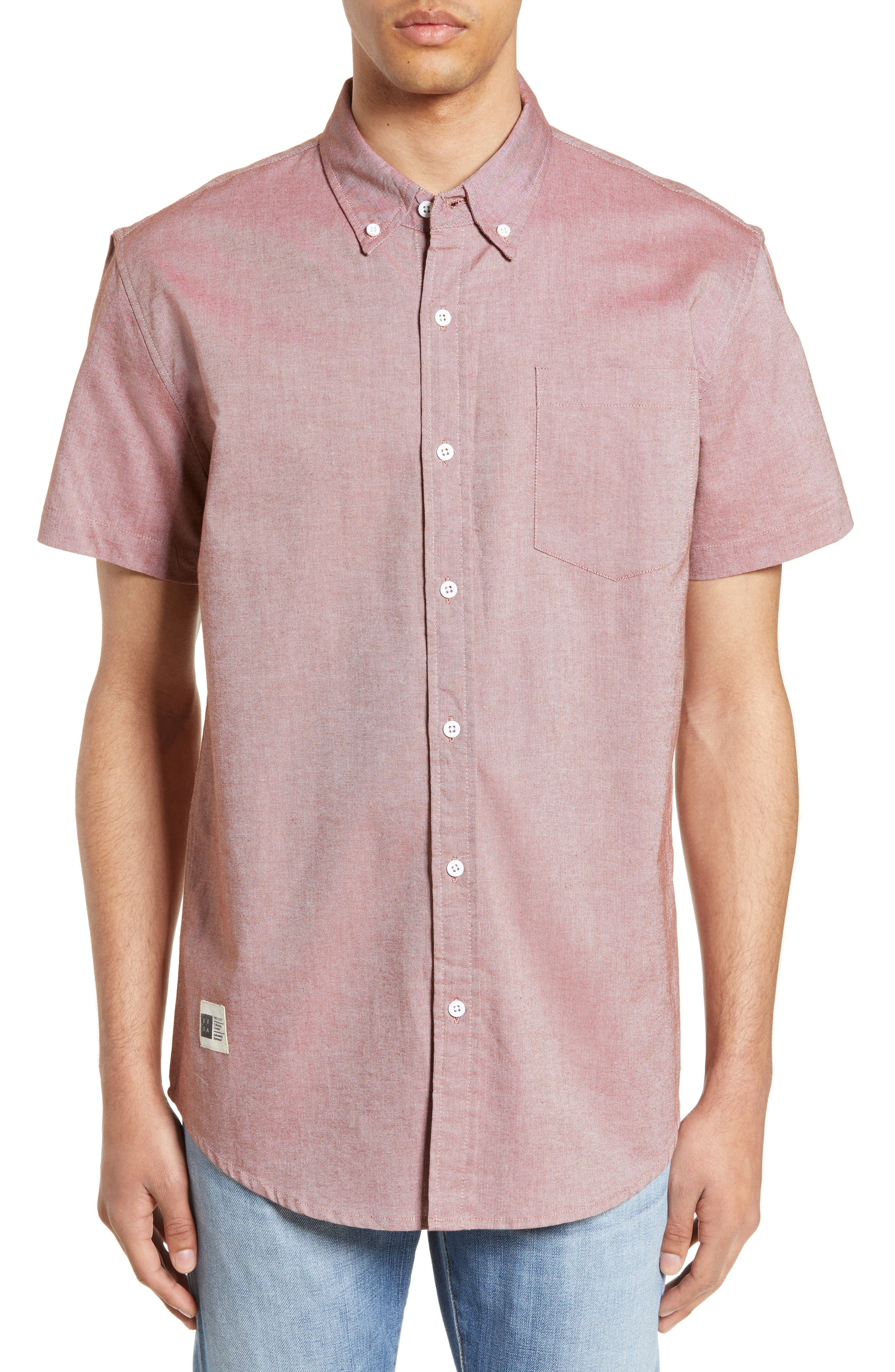 Lira Clothing Short Sleeve Cotton Sport Shirt, Red