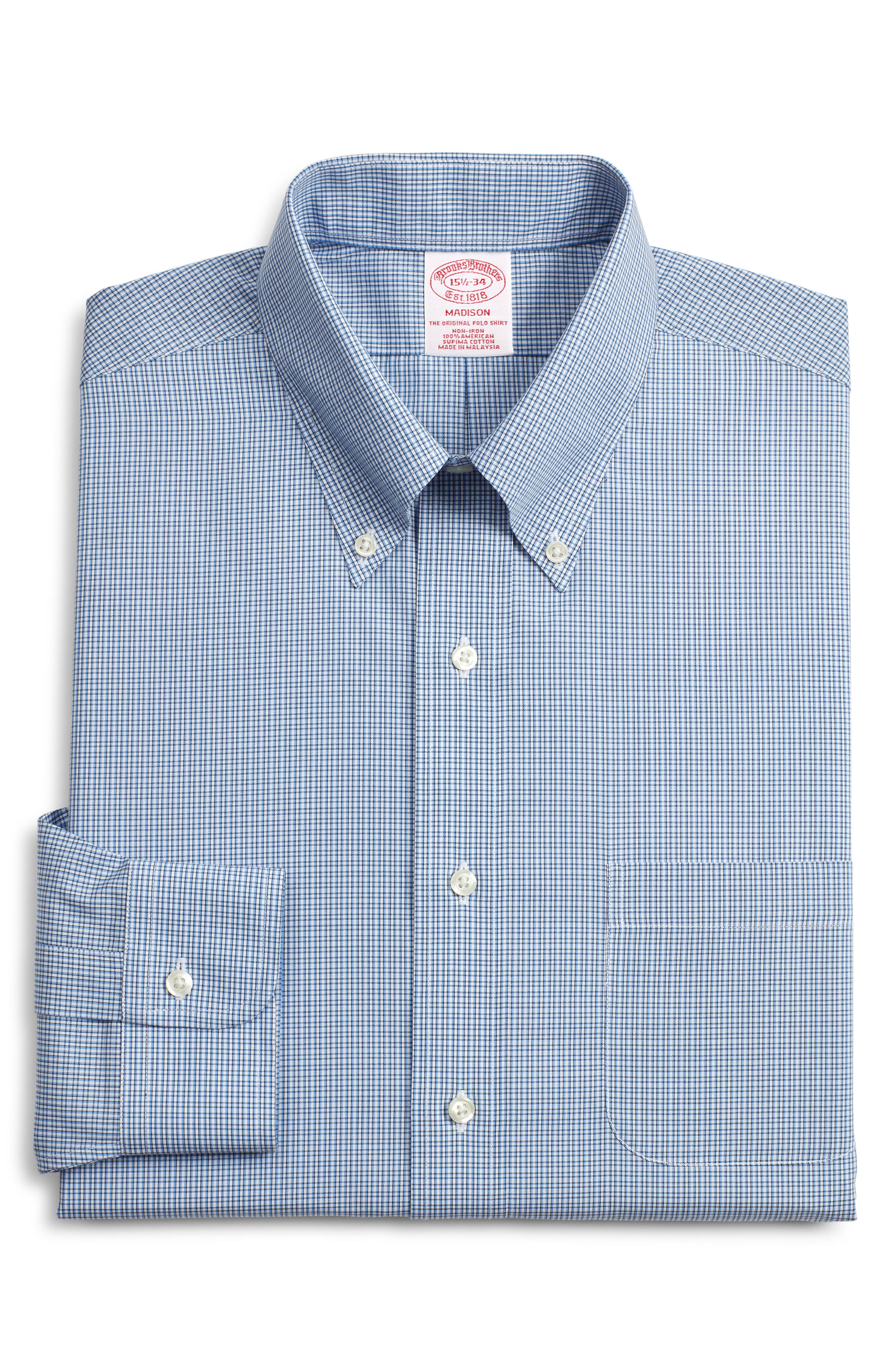 Brooks Brothers Madison Classic Fit Plaid Dress Shirt (3 For $207)