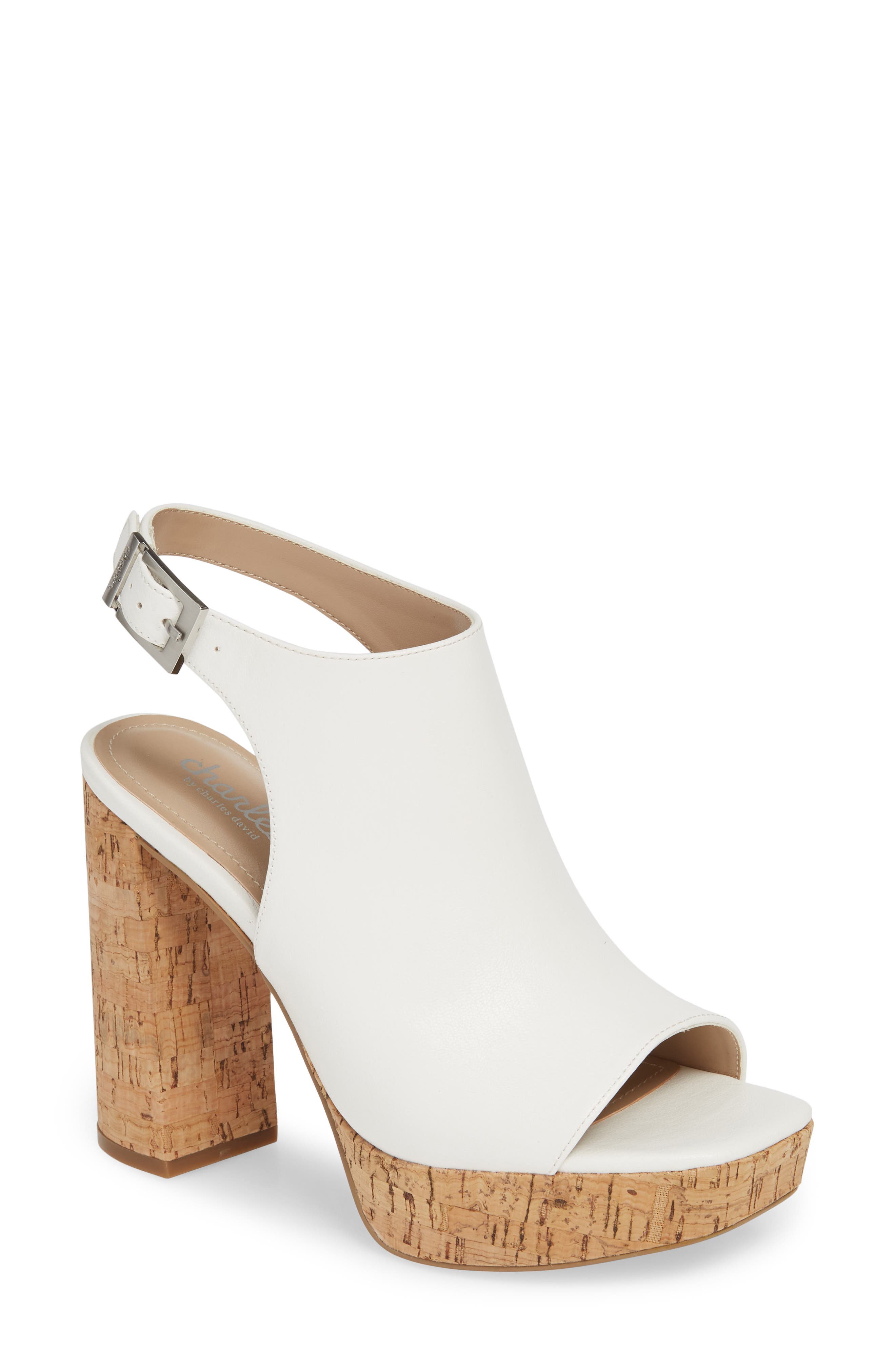 Charles By Charles David Imani Platform Sandal, White