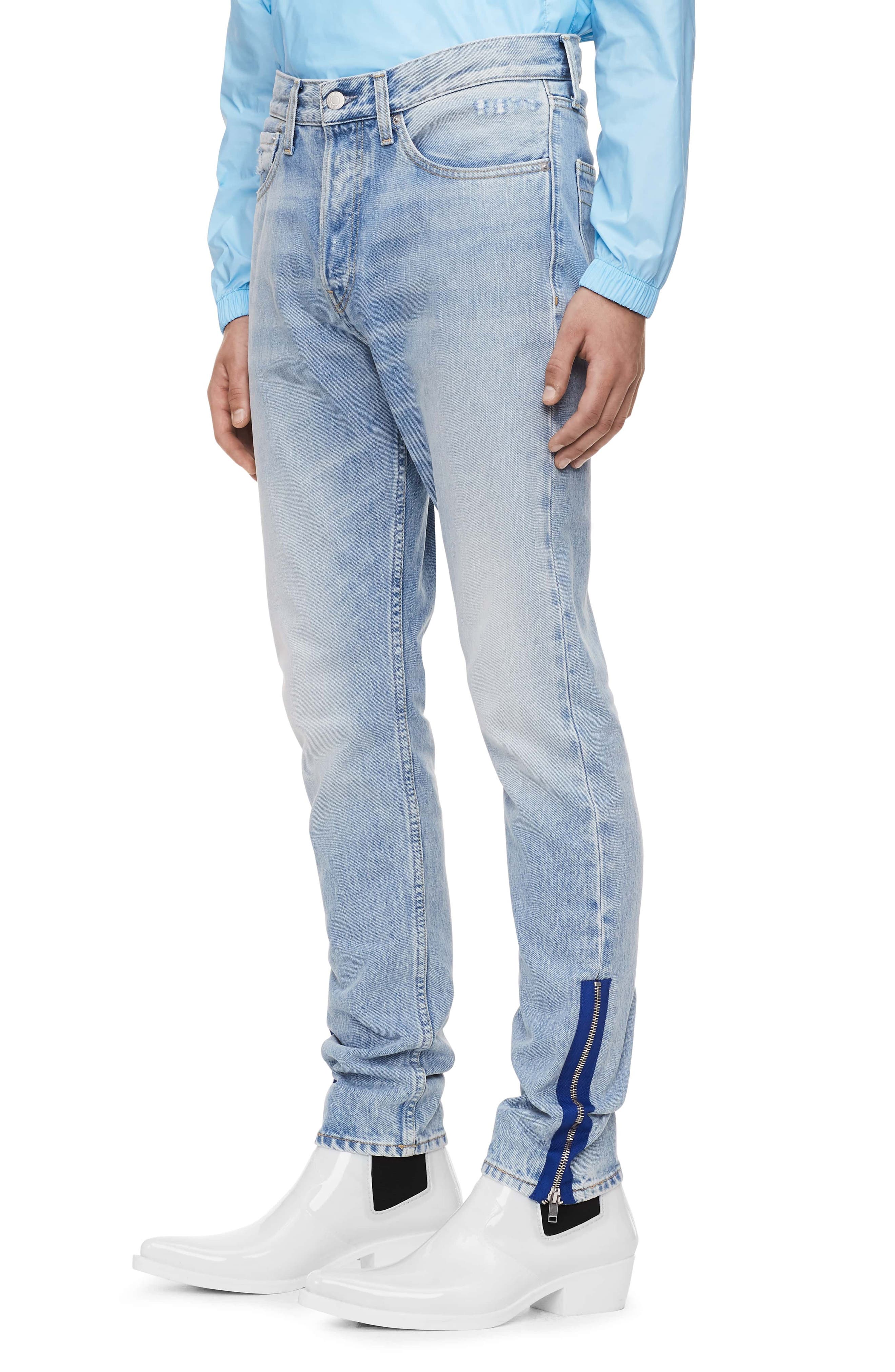 UPC 683801283263 product image for Men's Calvin Klein Jeans Zip Hem Rigid Skinny Jeans, Size 34 x 32 - Blue | upcitemdb.com