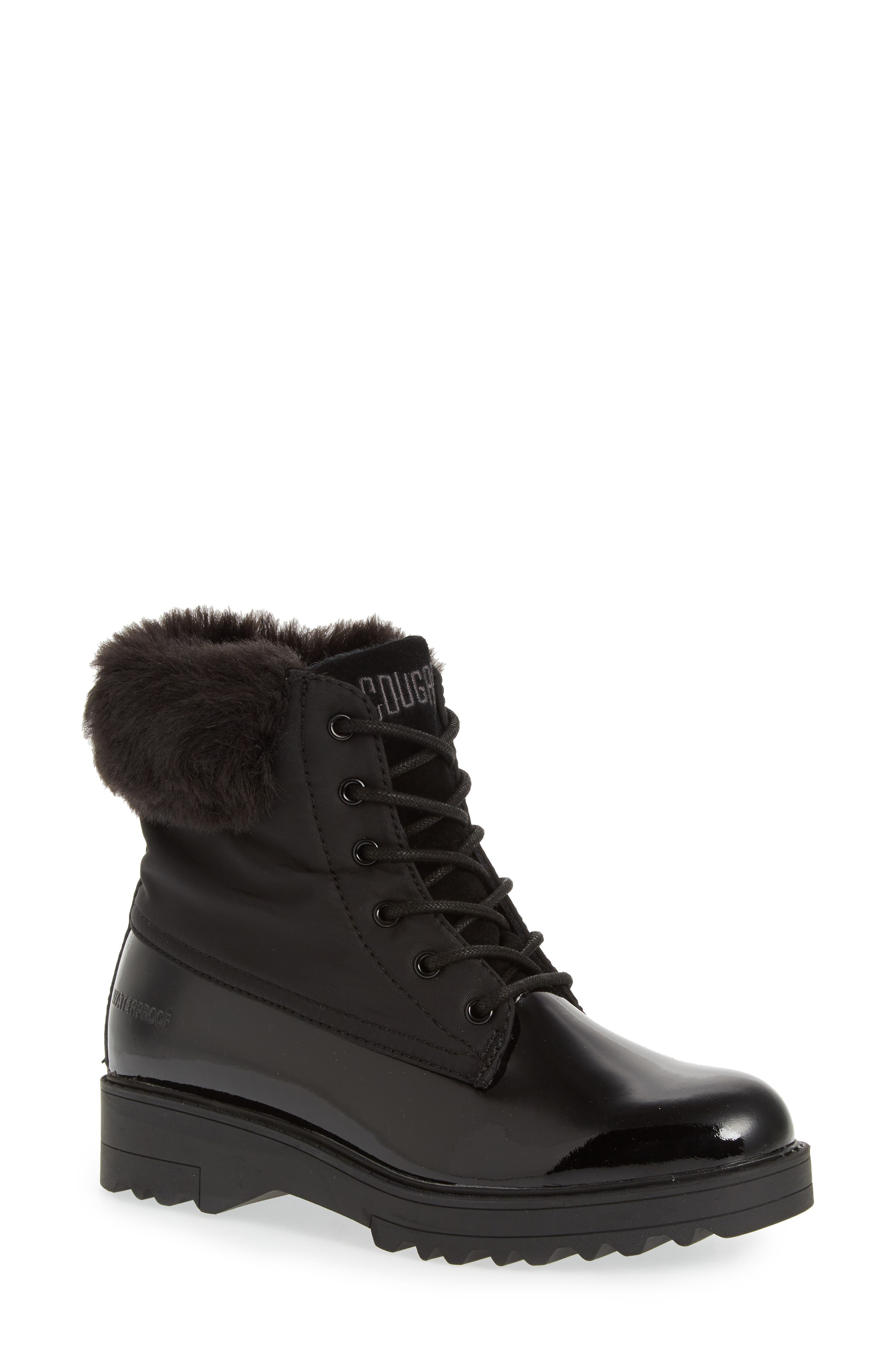 Cougar Gatineau Waterproof Insulated Boot With Faux Fur Collar, Black