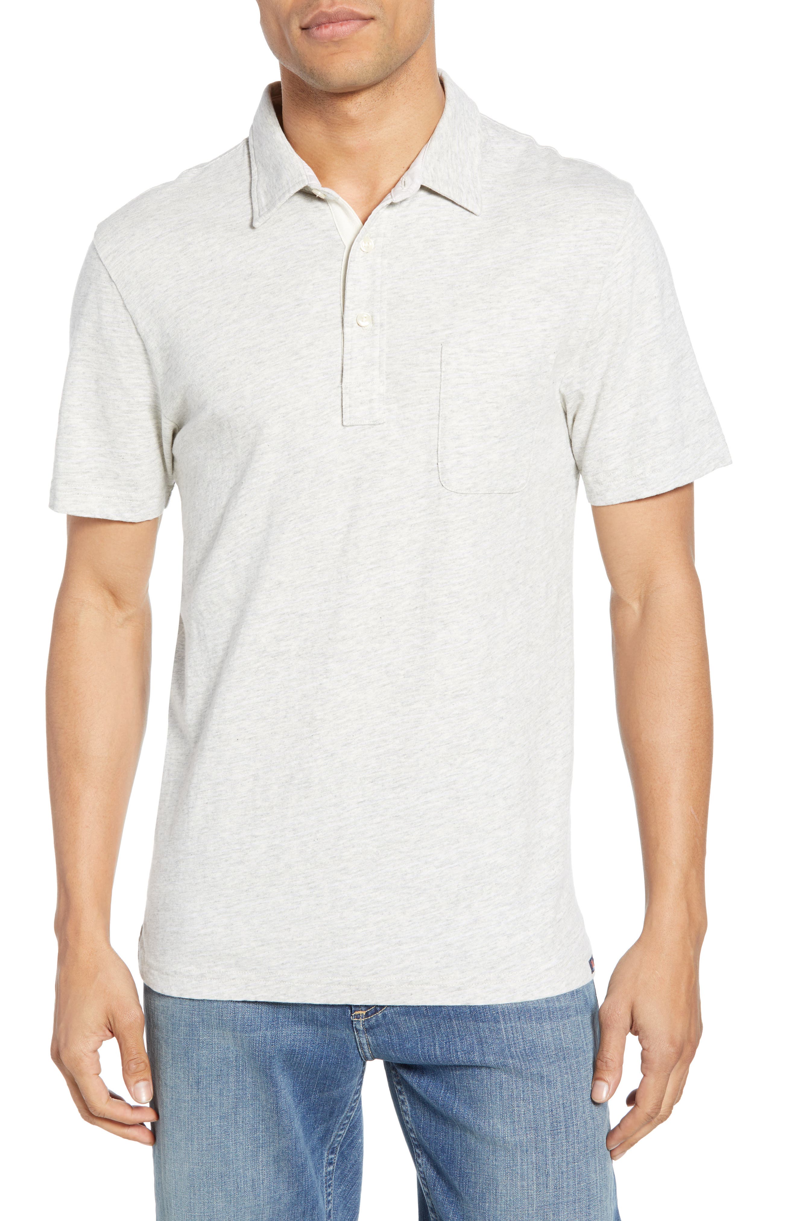 Faherty Bleecker Regular Fit Polo, Grey
