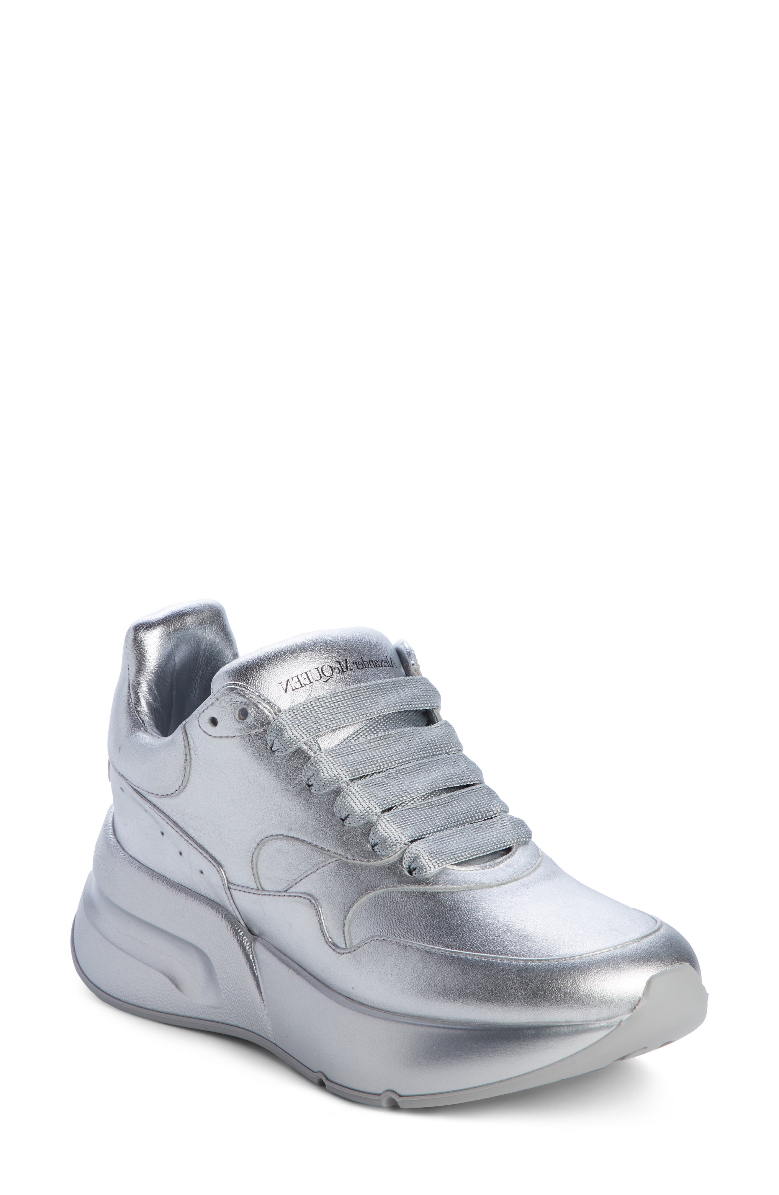 Alexander Mcqueen Platform Sneaker, Metallic