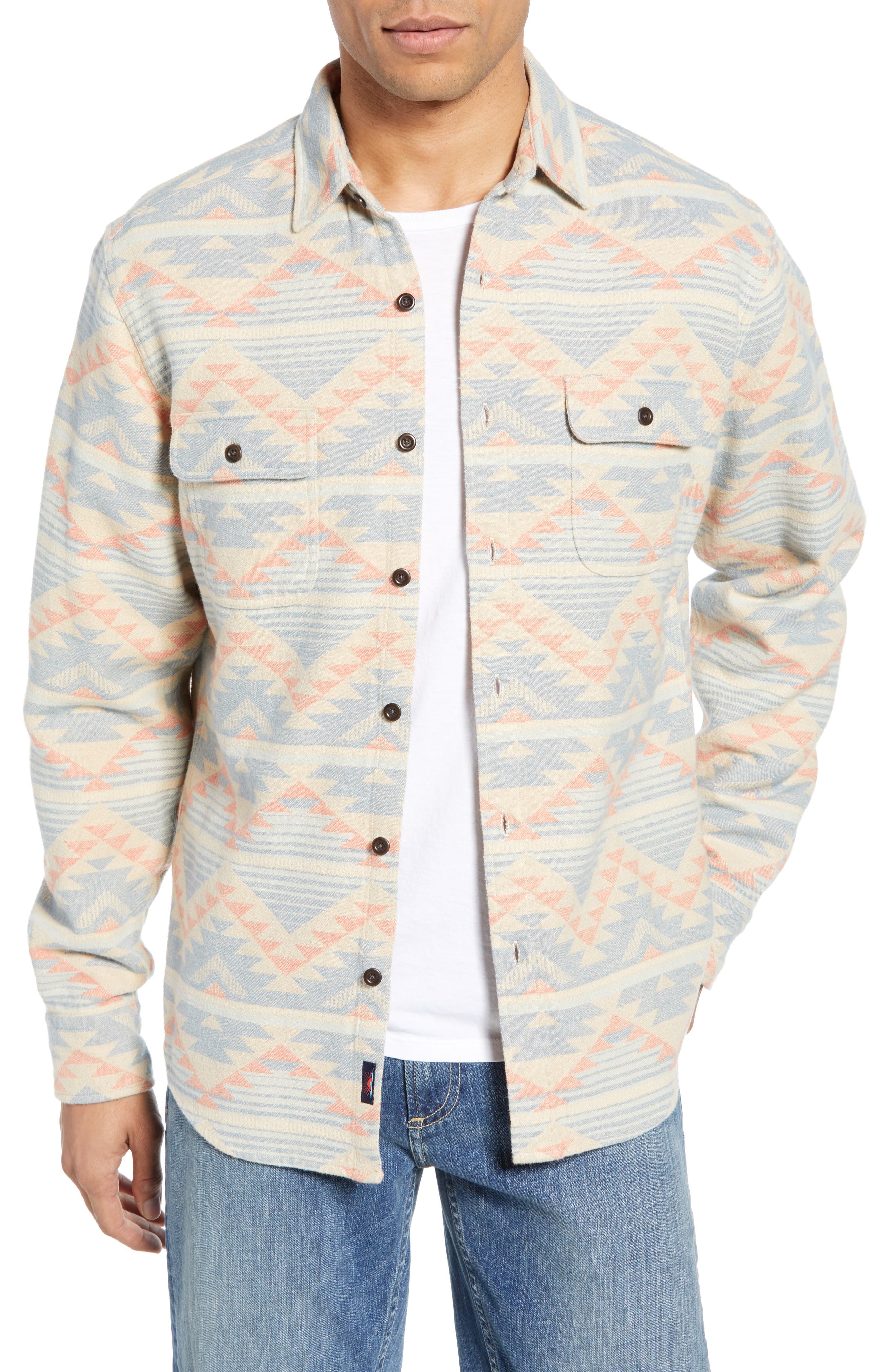 Faherty Belmar Organic Cotton Shirt, Beige