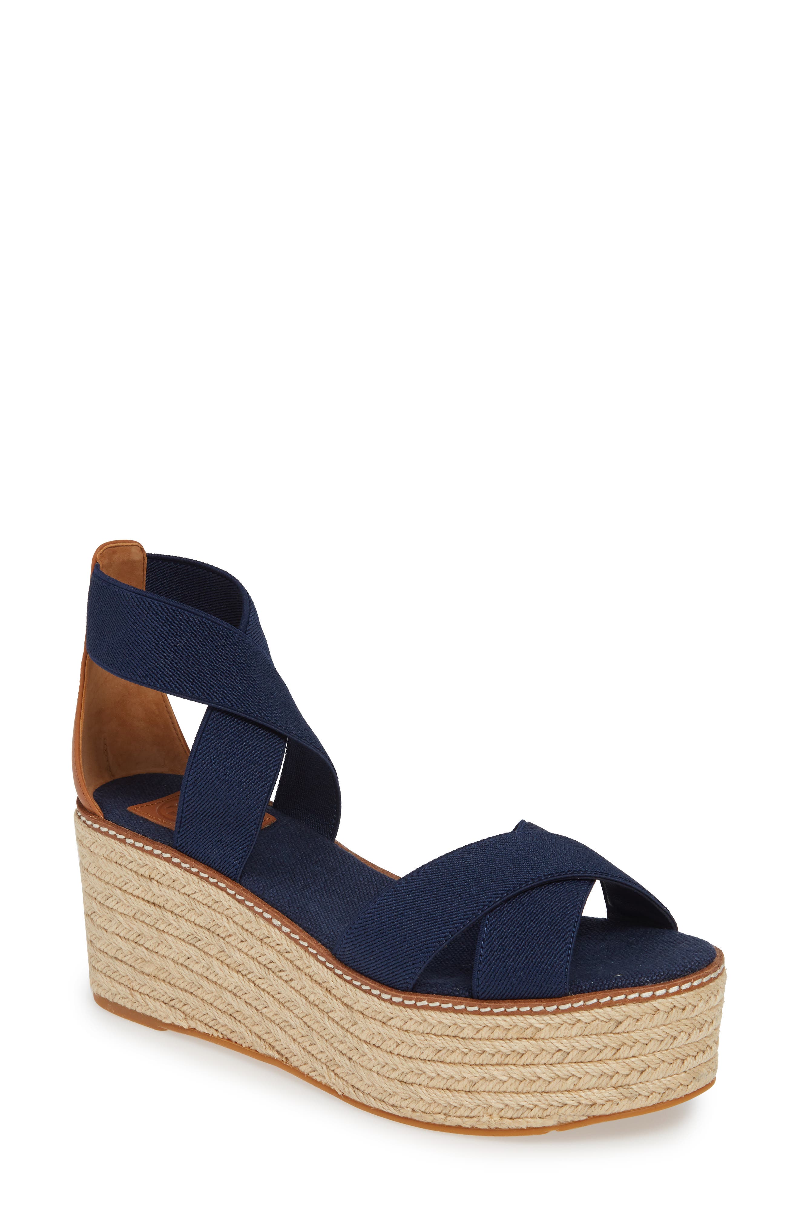Tory Burch Frieda Espadrille Platform Sandal, Blue