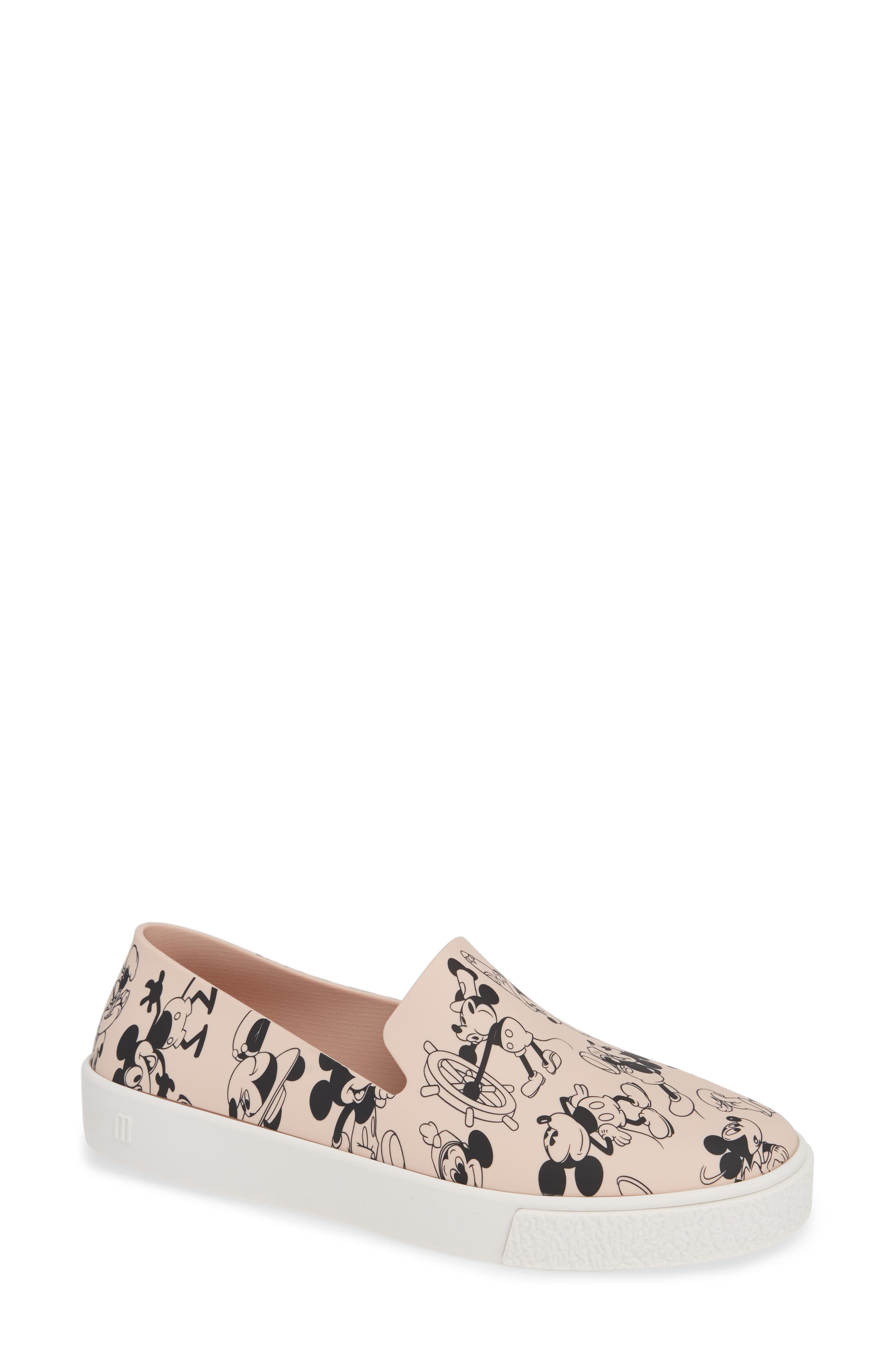 Melissa Ground Mickey Mouse Slip-On Sneaker, Pink