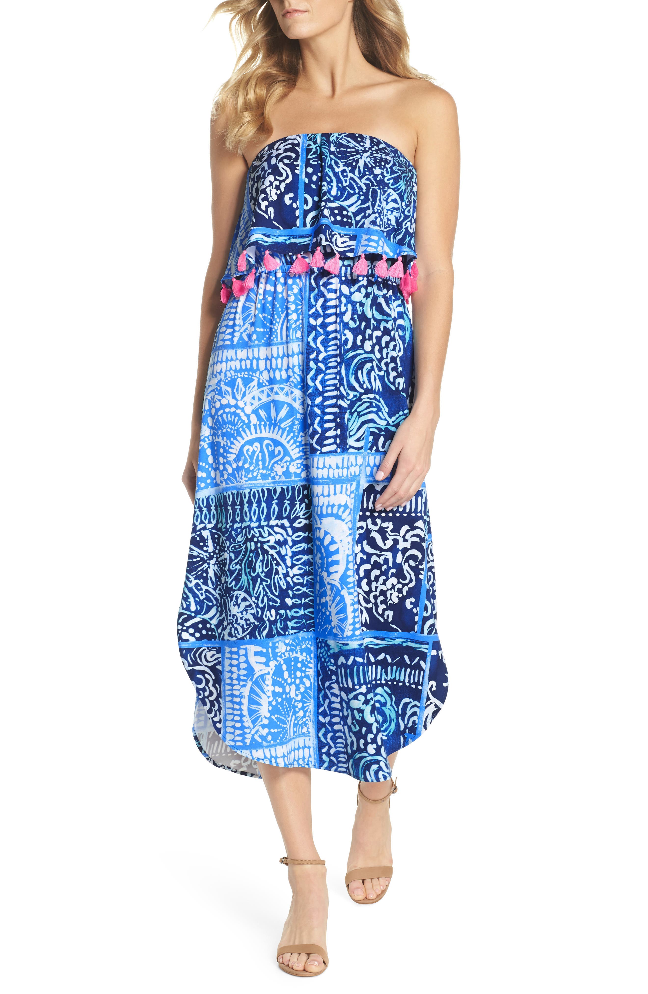 Lilly Pulitzer Meridian Strapless Midi Dress