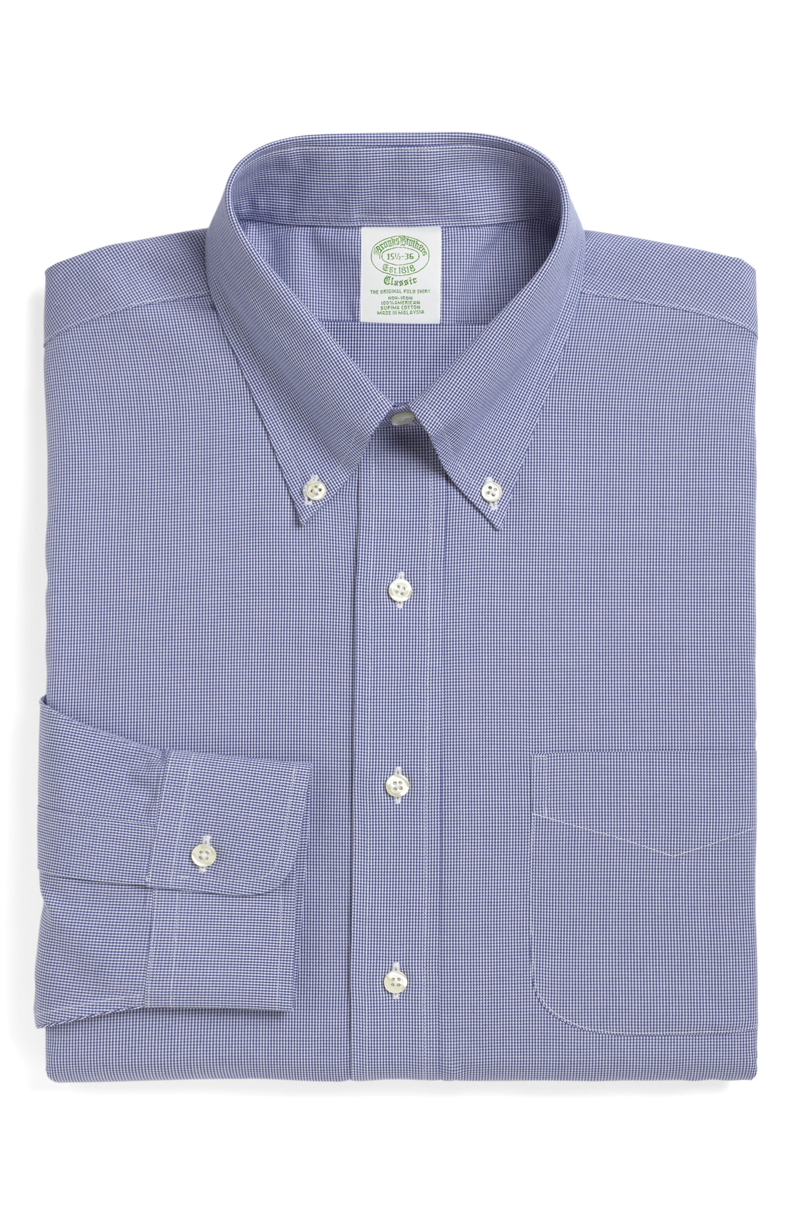 Brooks Brothers Trim Fit Houndstooth Dress Shirt (3 For $207)