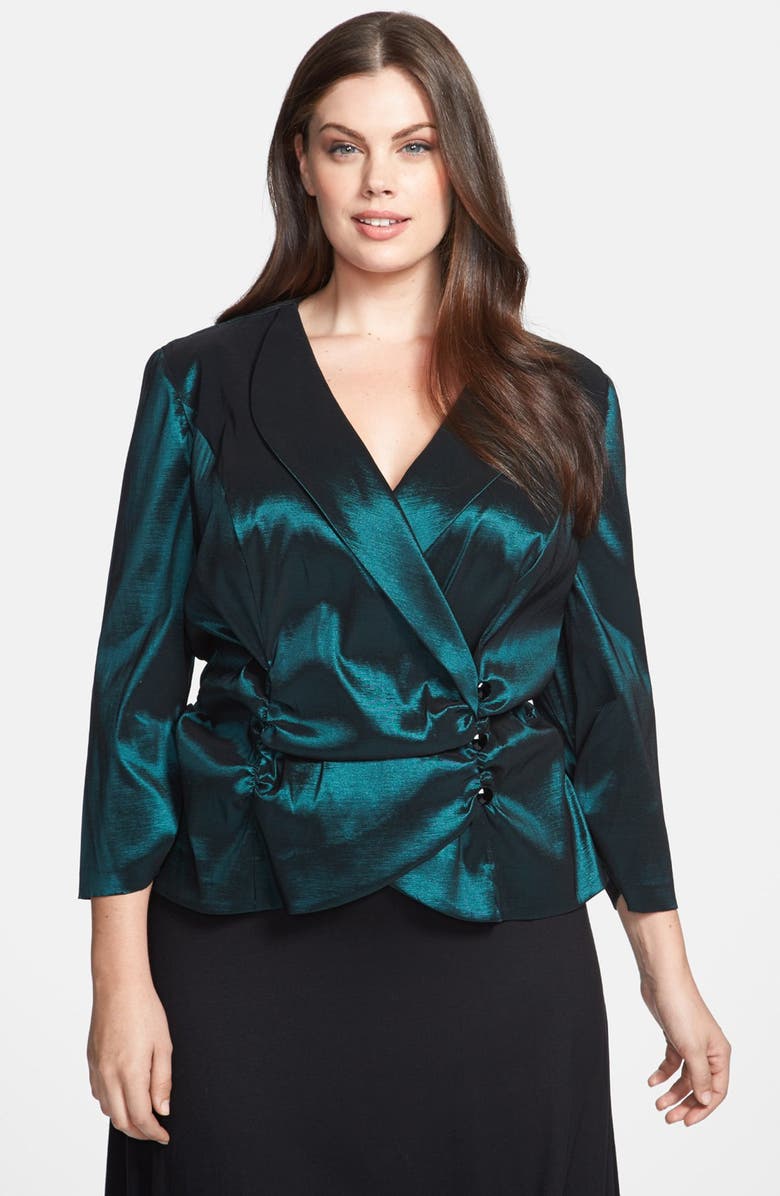 Alex Evenings Satin Faux Wrap Blouse Plus Size Nordstrom bhowani-on-twitter-white-satin-blouse-satin-blouses-satin-blouse-outfit