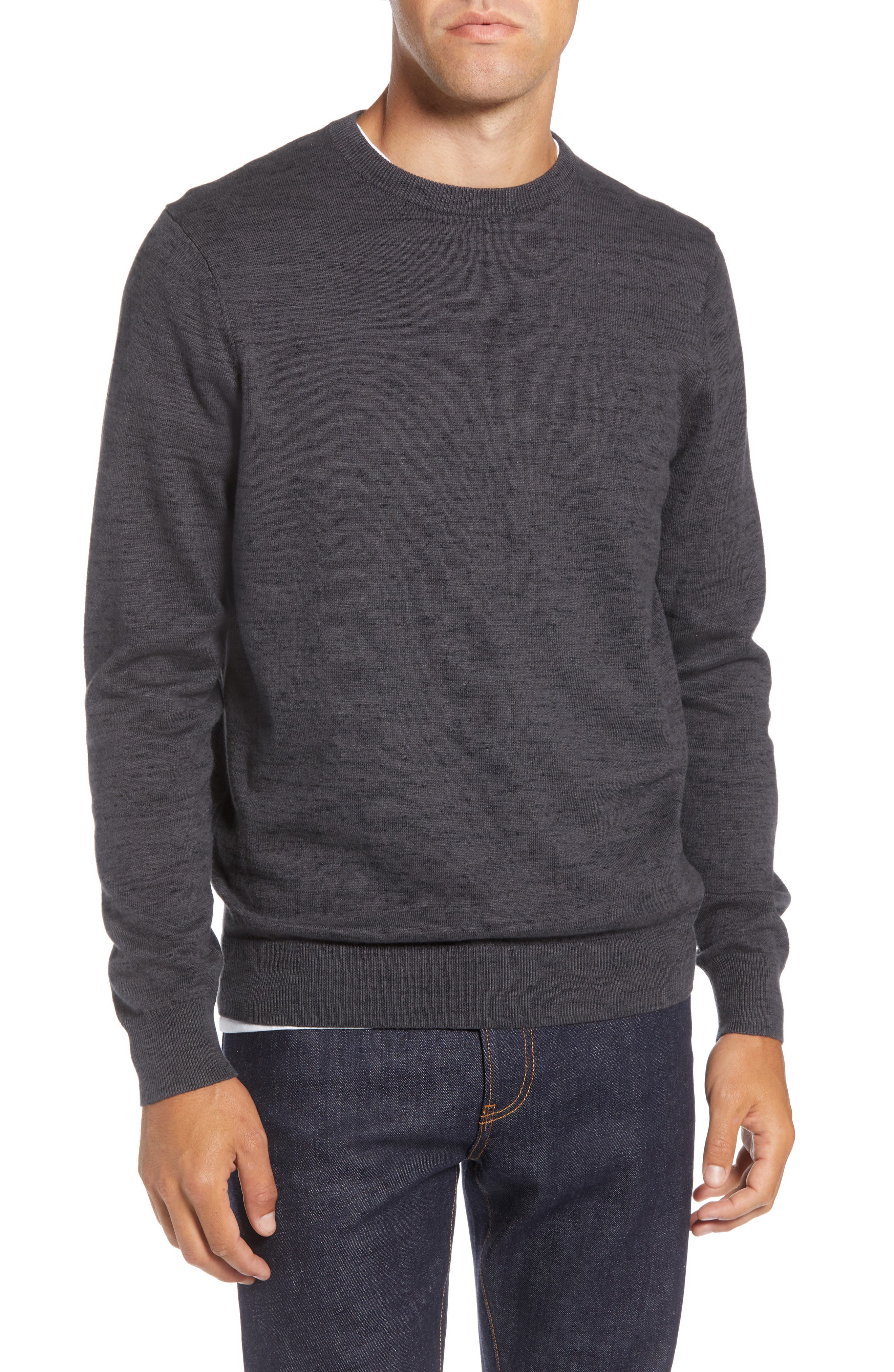 1901 Regular Fit Crewneck Sweater, Grey