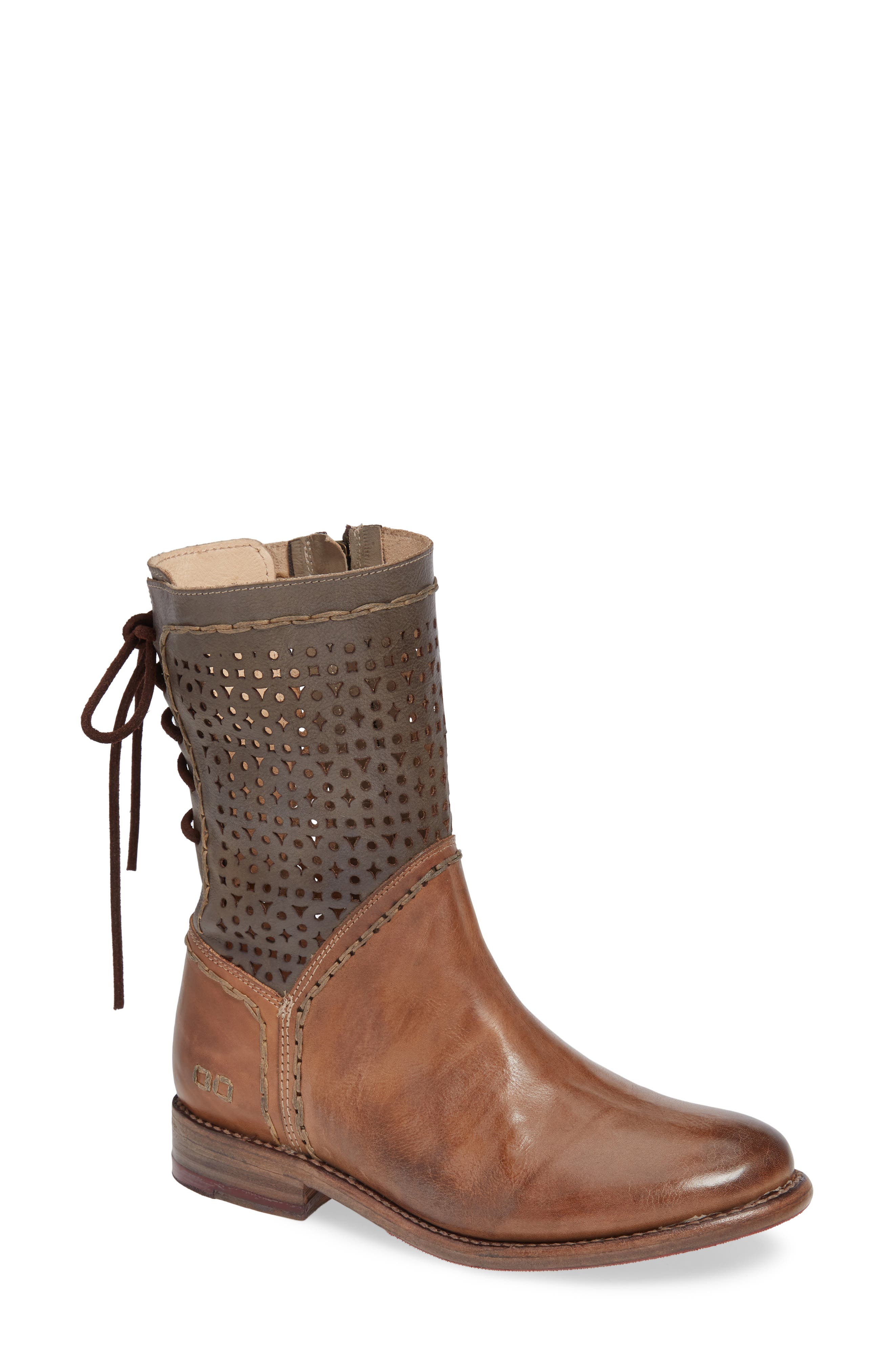 Bed Stu Cheshire Perforated Shaft Boot- Brown