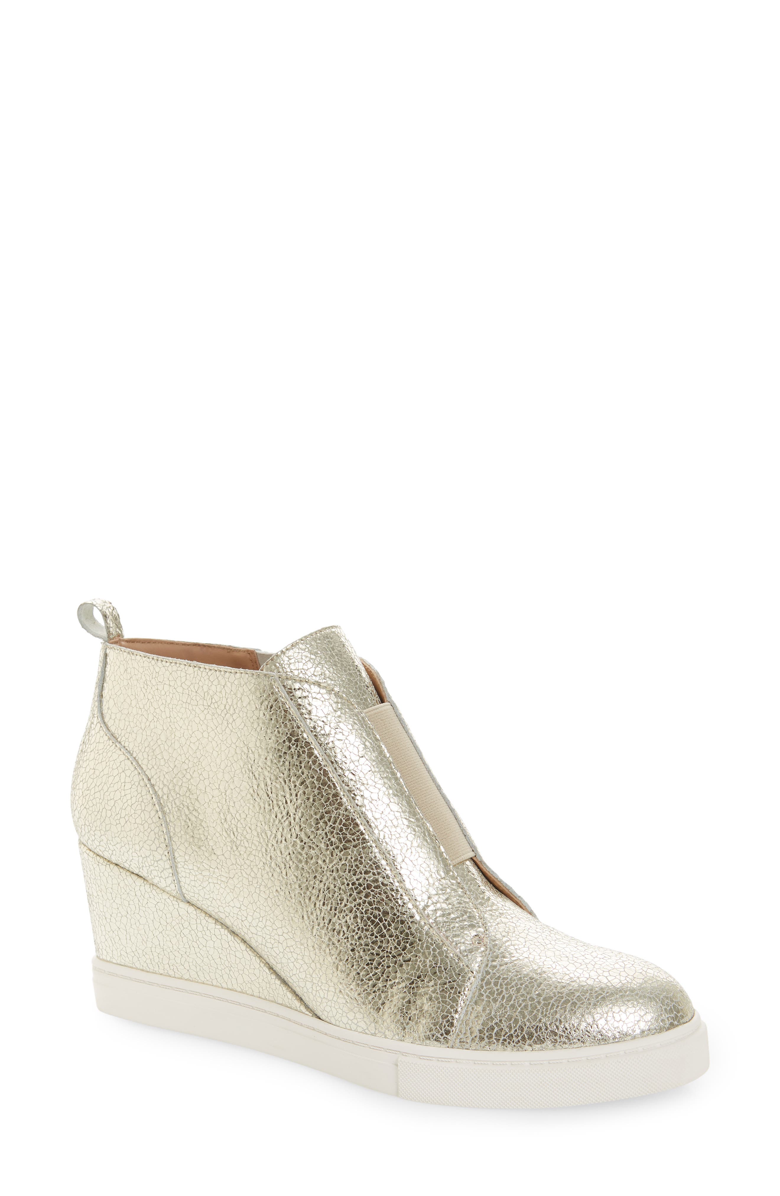Linea Paolo Felicia Ii Wedge Bootie, Metallic