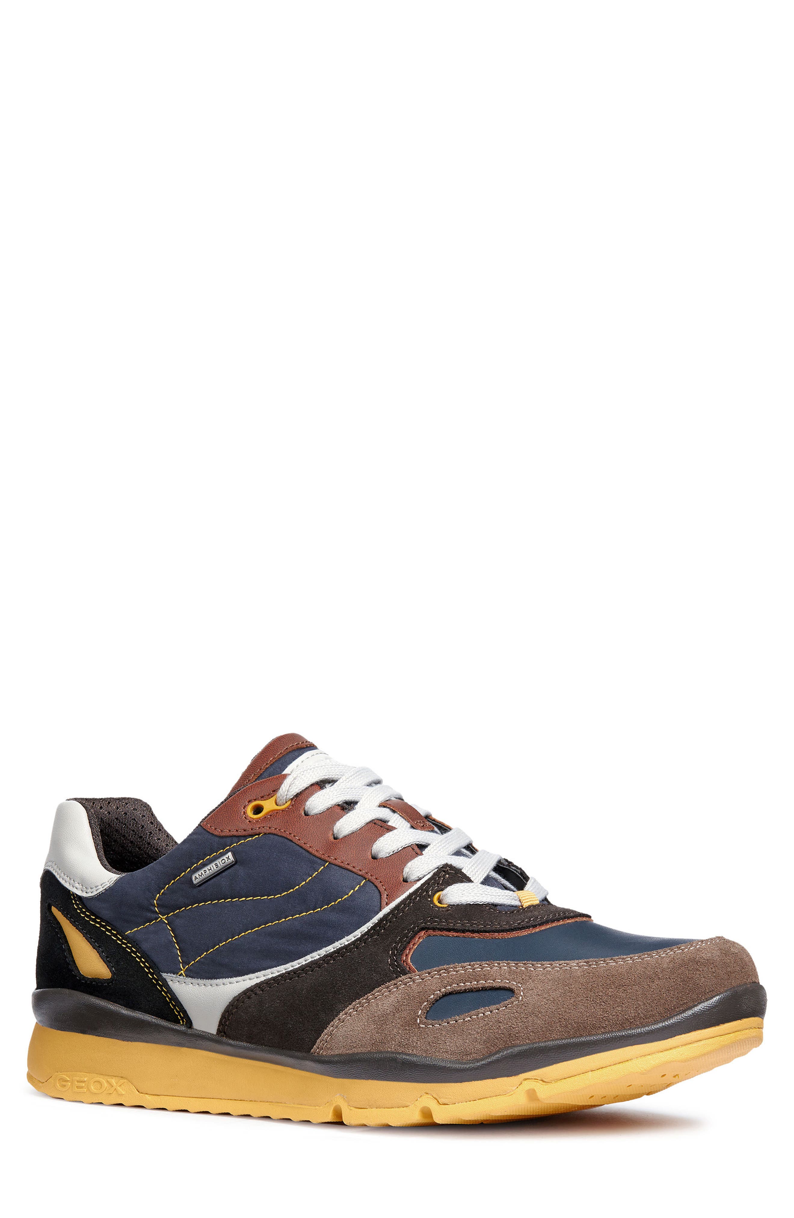 Geox Sandford Abx 1 Waterproof Low Top Sneaker, Brown