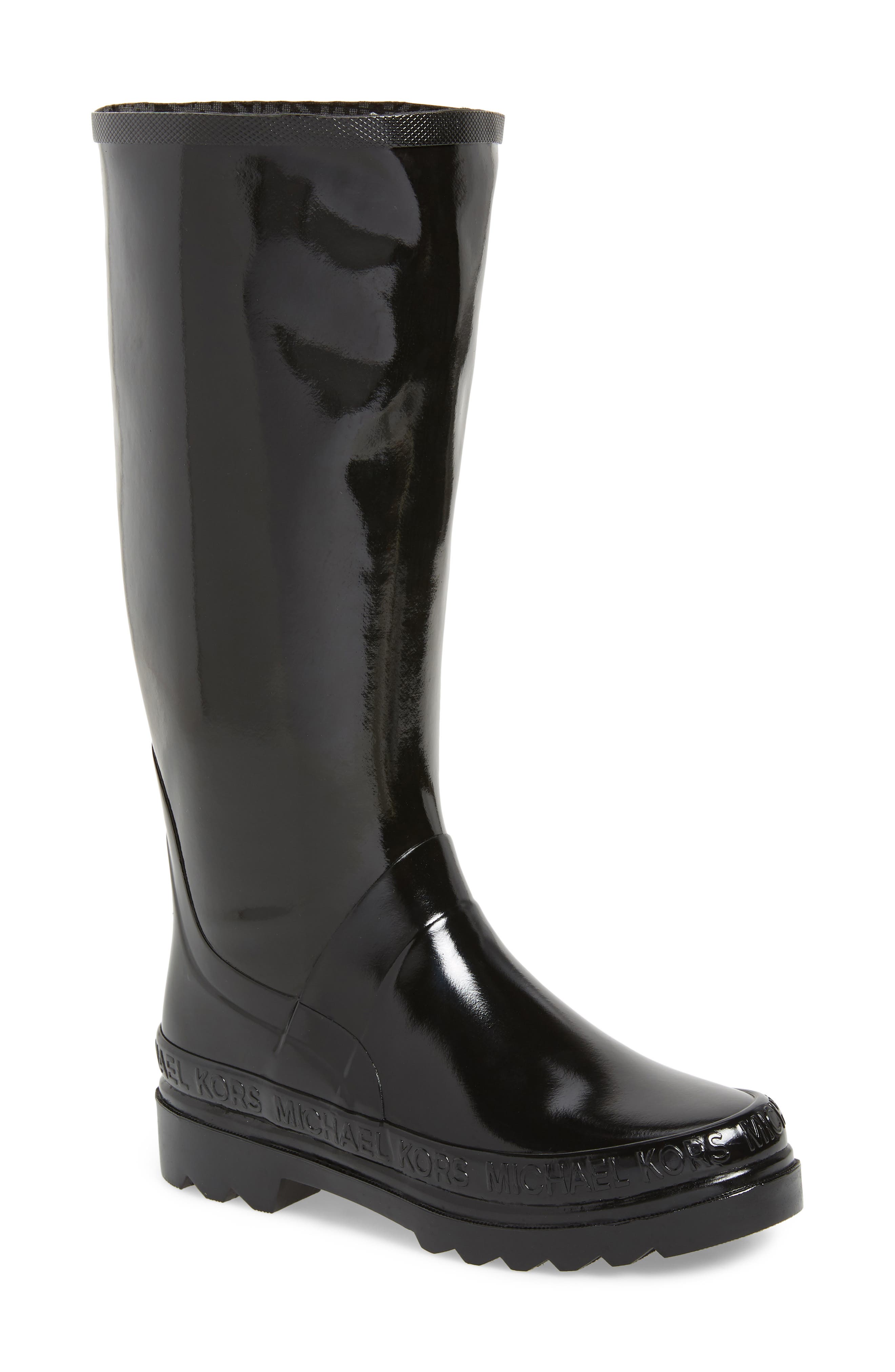Michael Michael Kors Baxter Knee High Rain Boot, Black