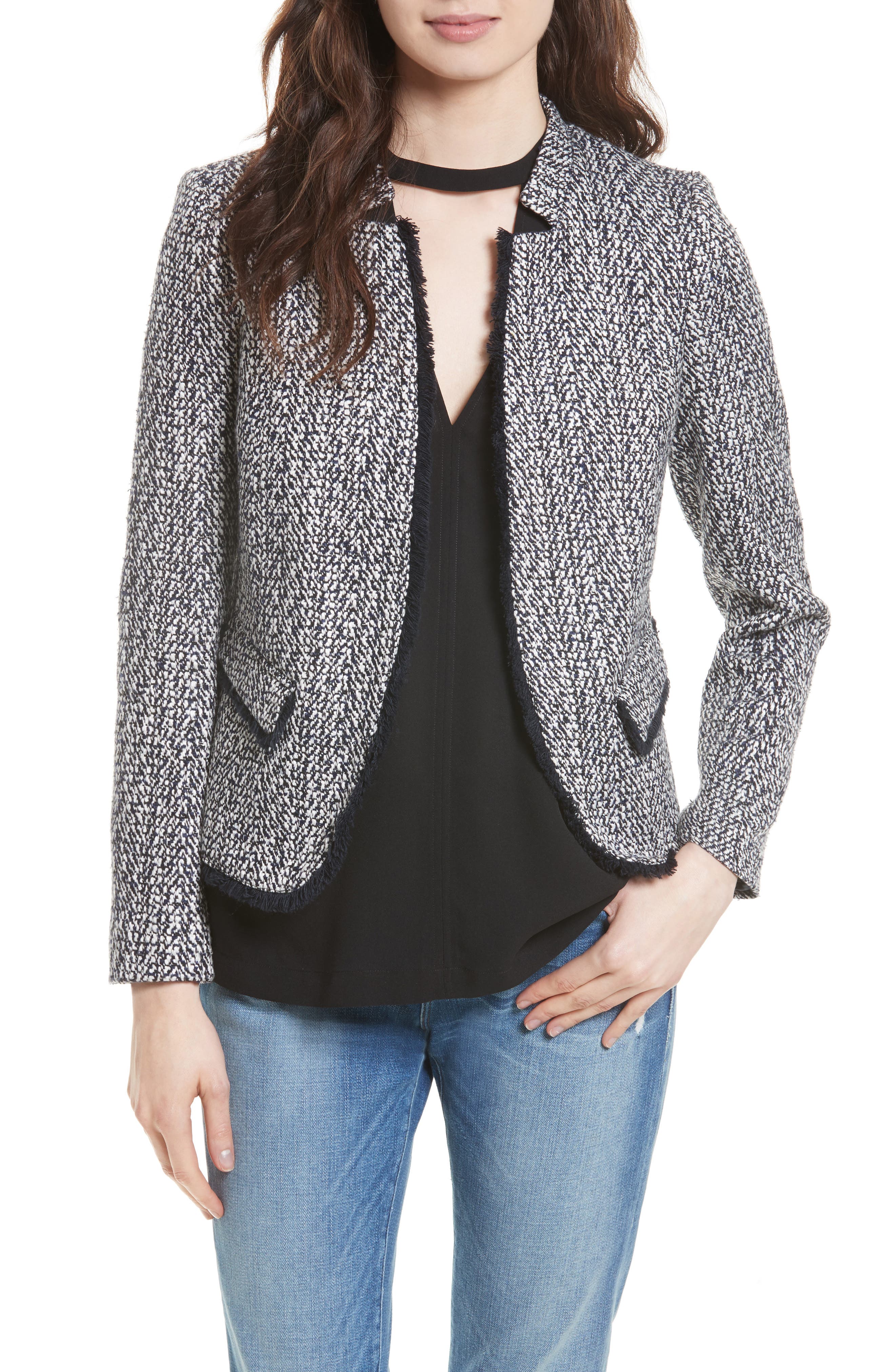 Helene Berman Fringe Trim Tweed Jacket Nordstrom