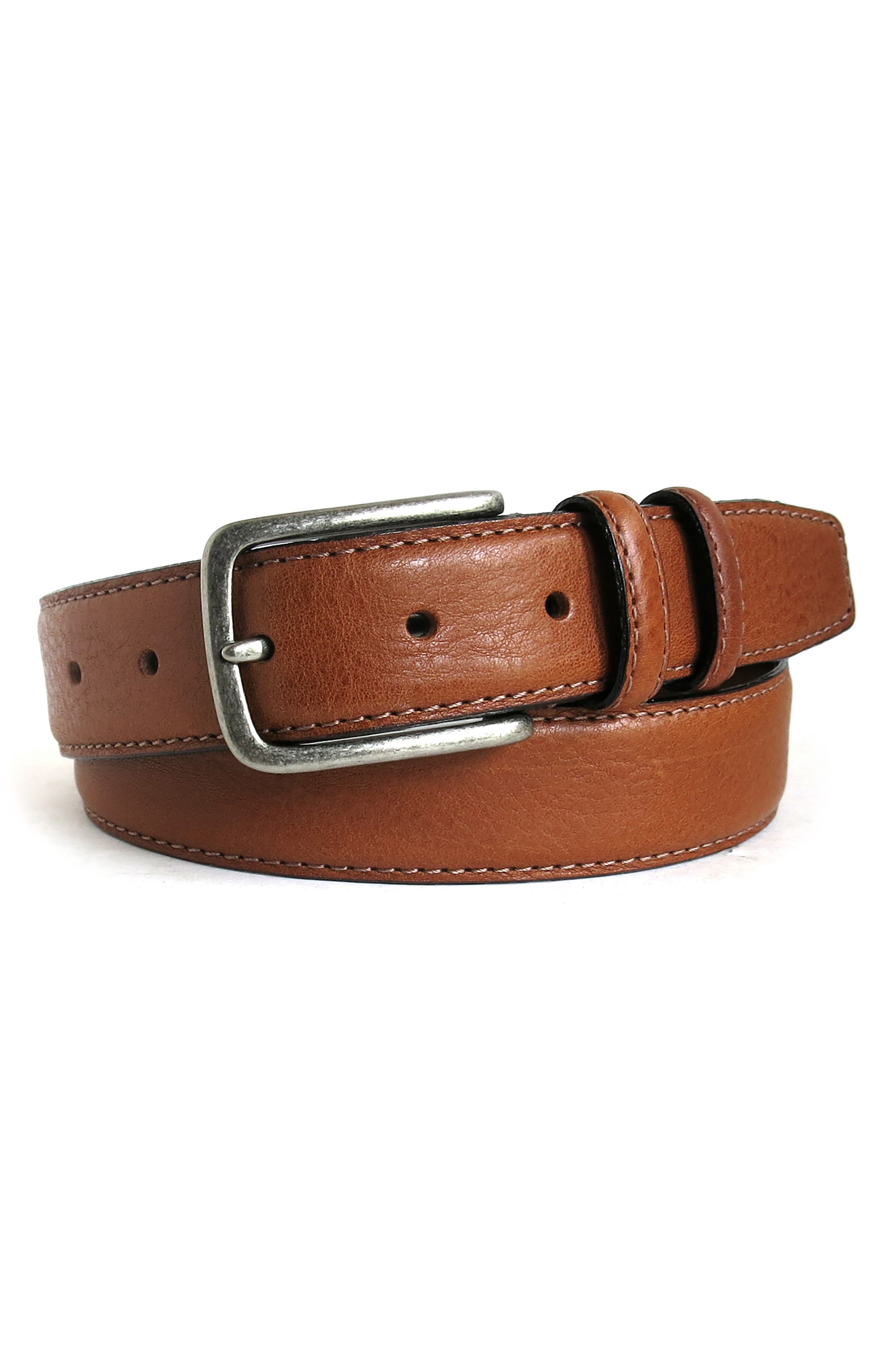 Boconi Clapton Leather Belt, Cognac