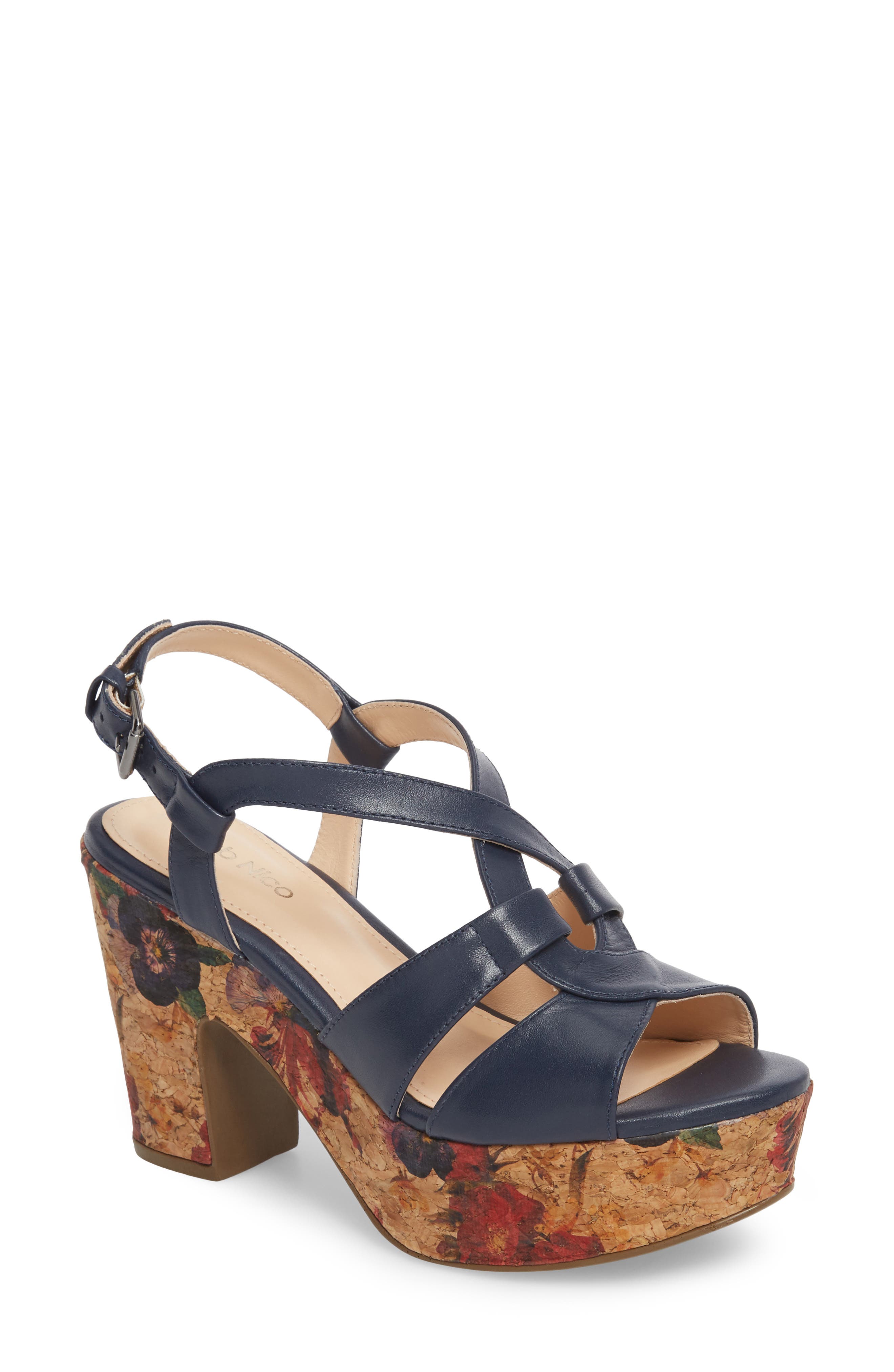 Klub Nico Victoria Platform Sandal, Blue