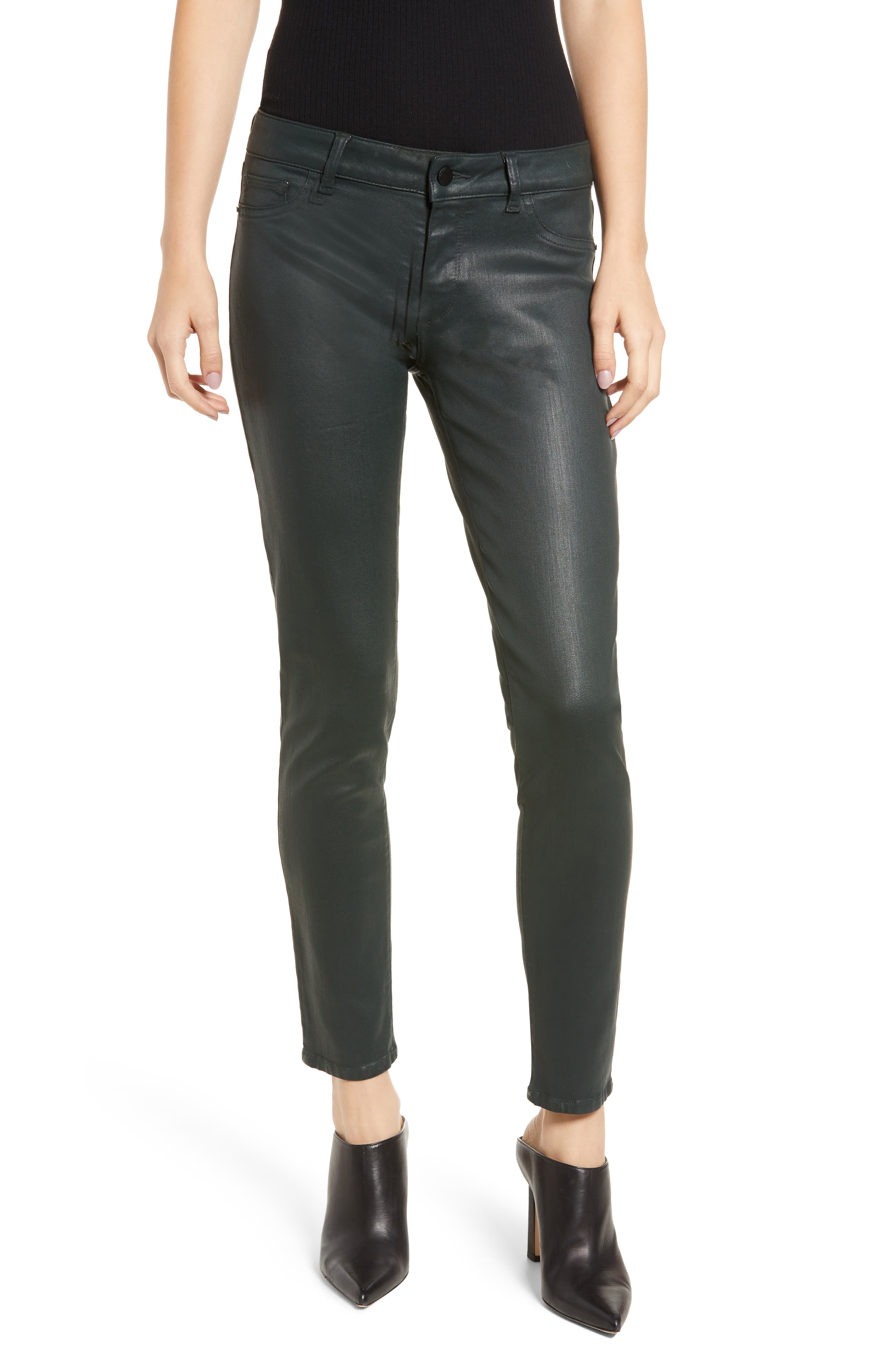 Dl1961 Emma Coated Power Leggings, 3 - Green