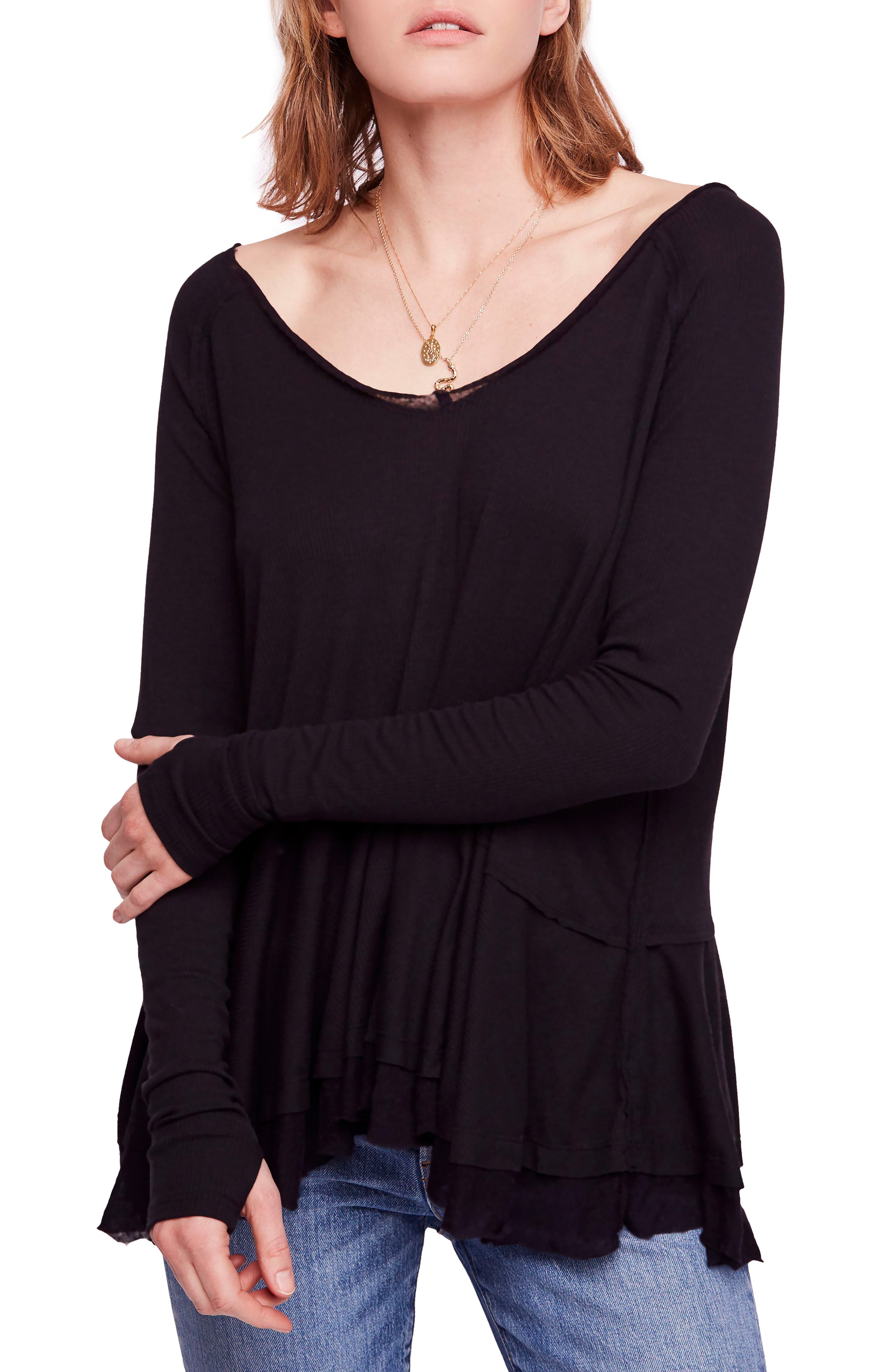 We The Free By Free People Tangerine Tee, Black